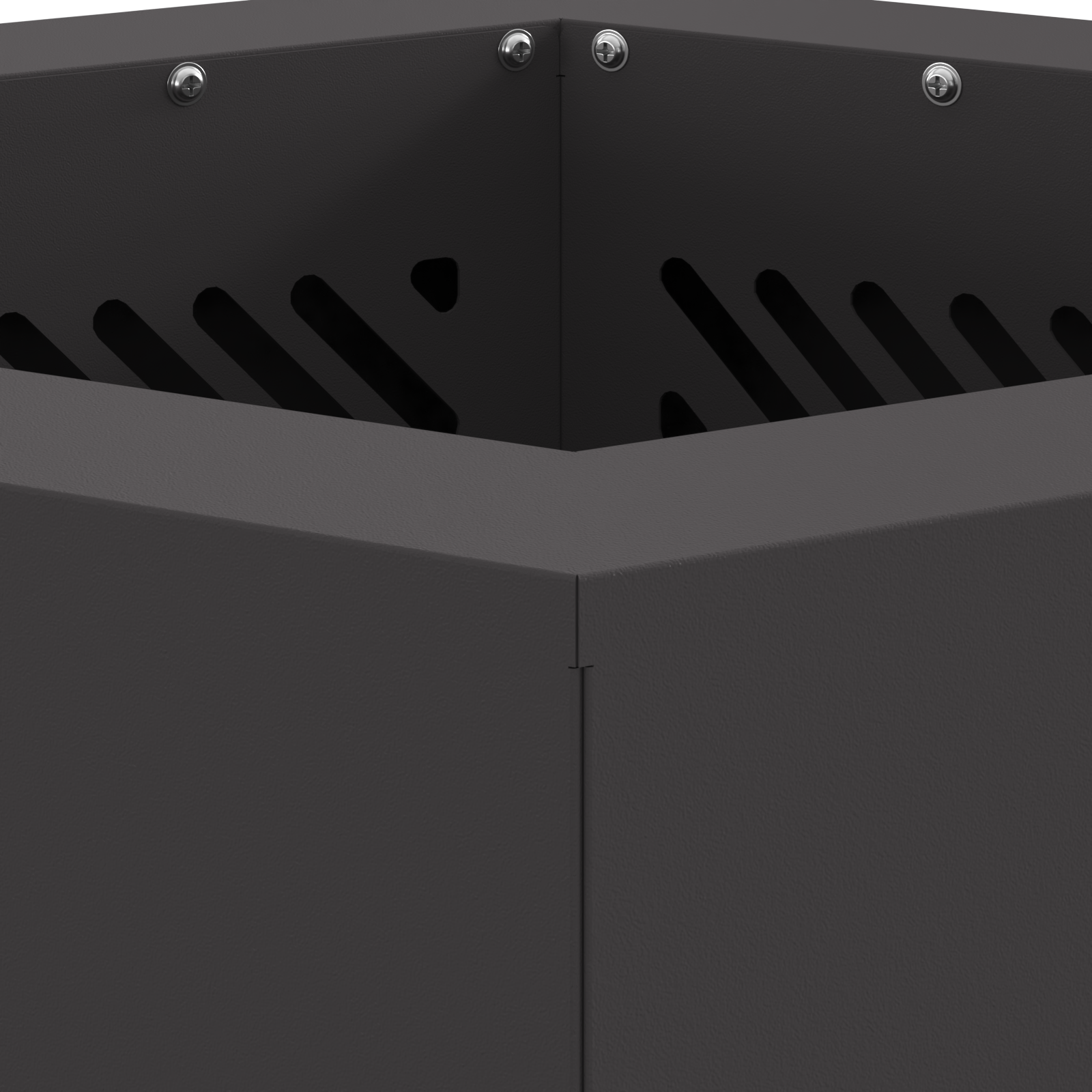 Smokeless Fire Pit Hexagonal Black 38x38x51 cm Steel - Image 6