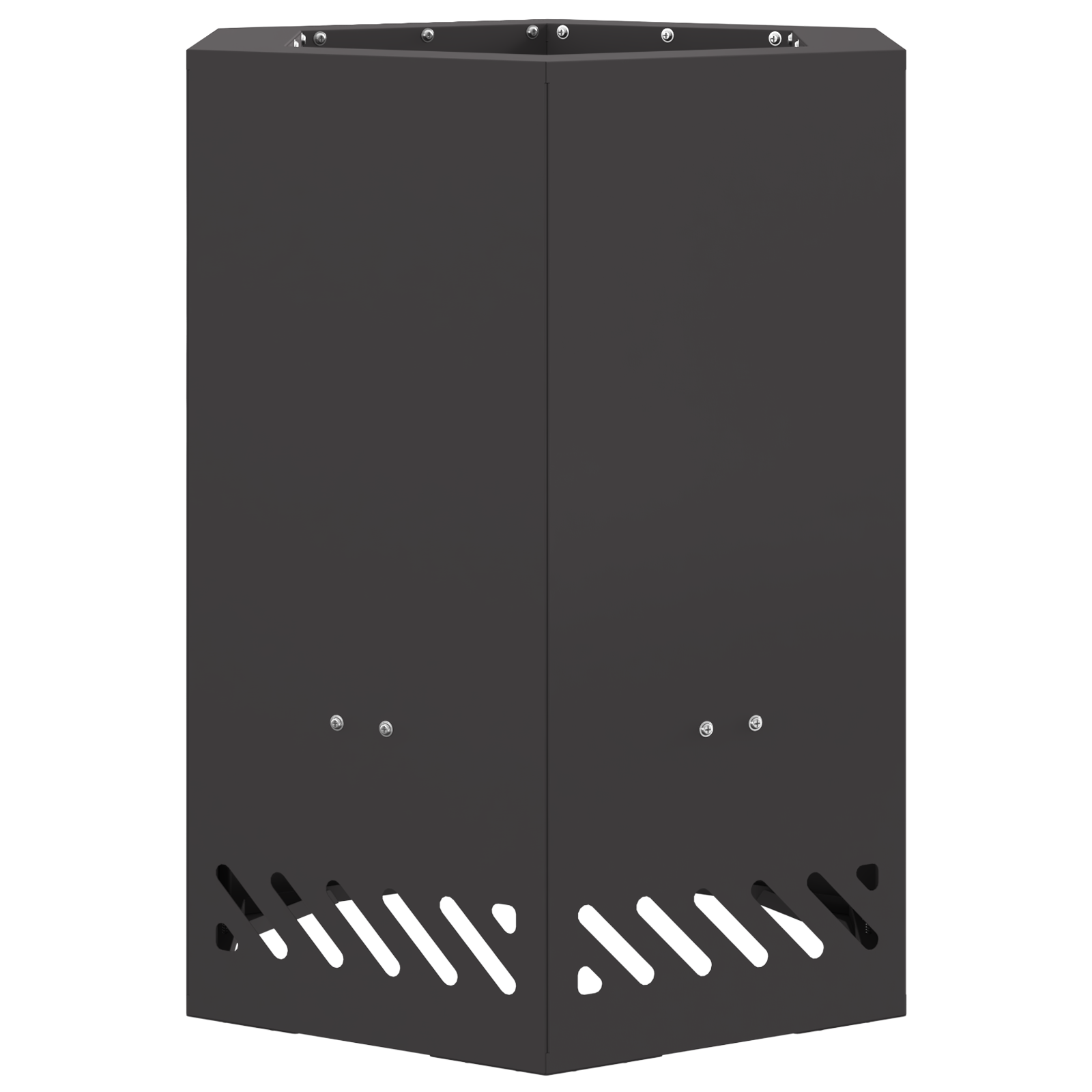 Smokeless Fire Pit Hexagonal Black 38x38x51 cm Steel - Image 2