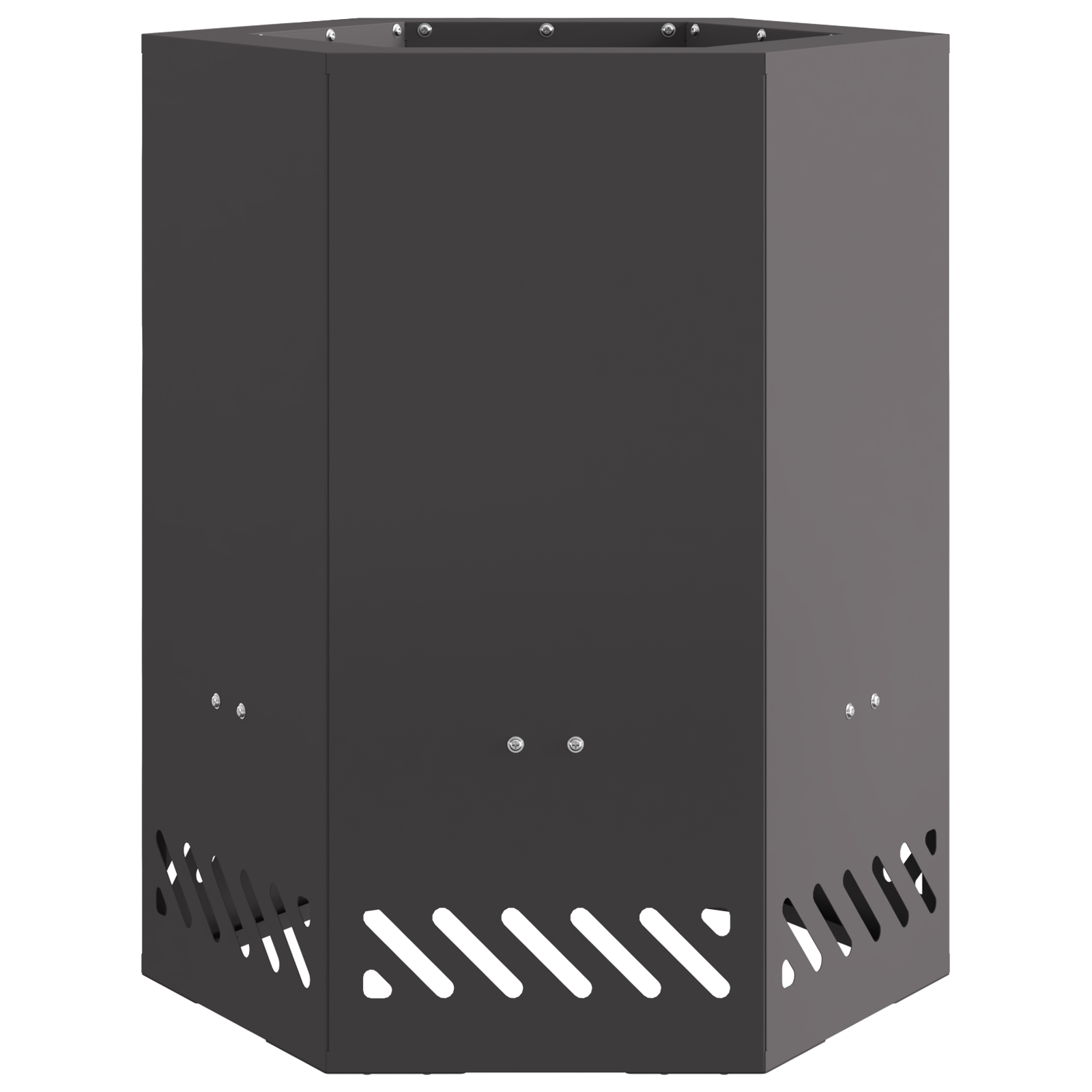 Smokeless Fire Pit Hexagonal Black 38x38x51 cm Steel - Image 4