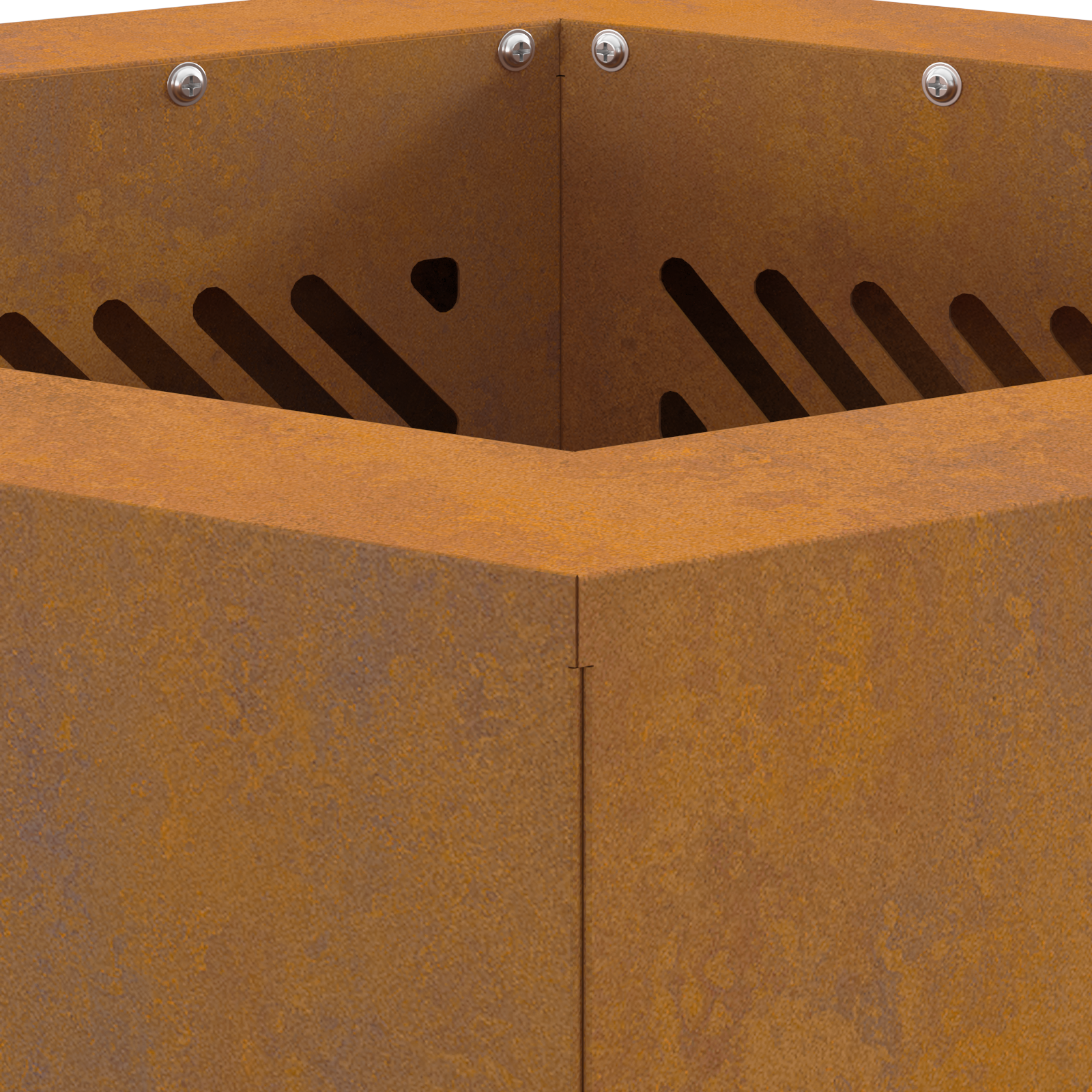 Smokeless Fire Pit Hexagonal 38x38x51 cm Weathering Steel - Image 6