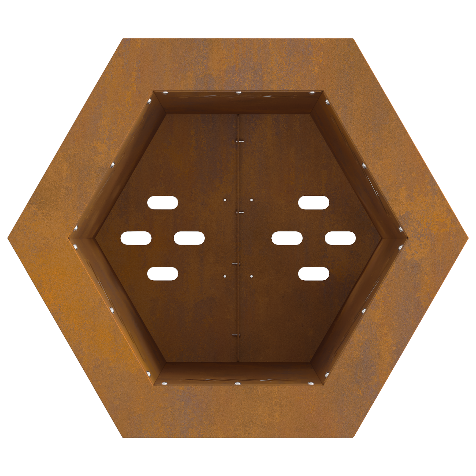 Smokeless Fire Pit Hexagonal 38x38x51 cm Weathering Steel - Image 5