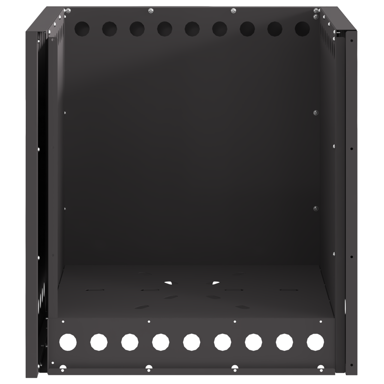 Smokeless Fire Pit Square Black 48x48x50 cm Steel - Image 8