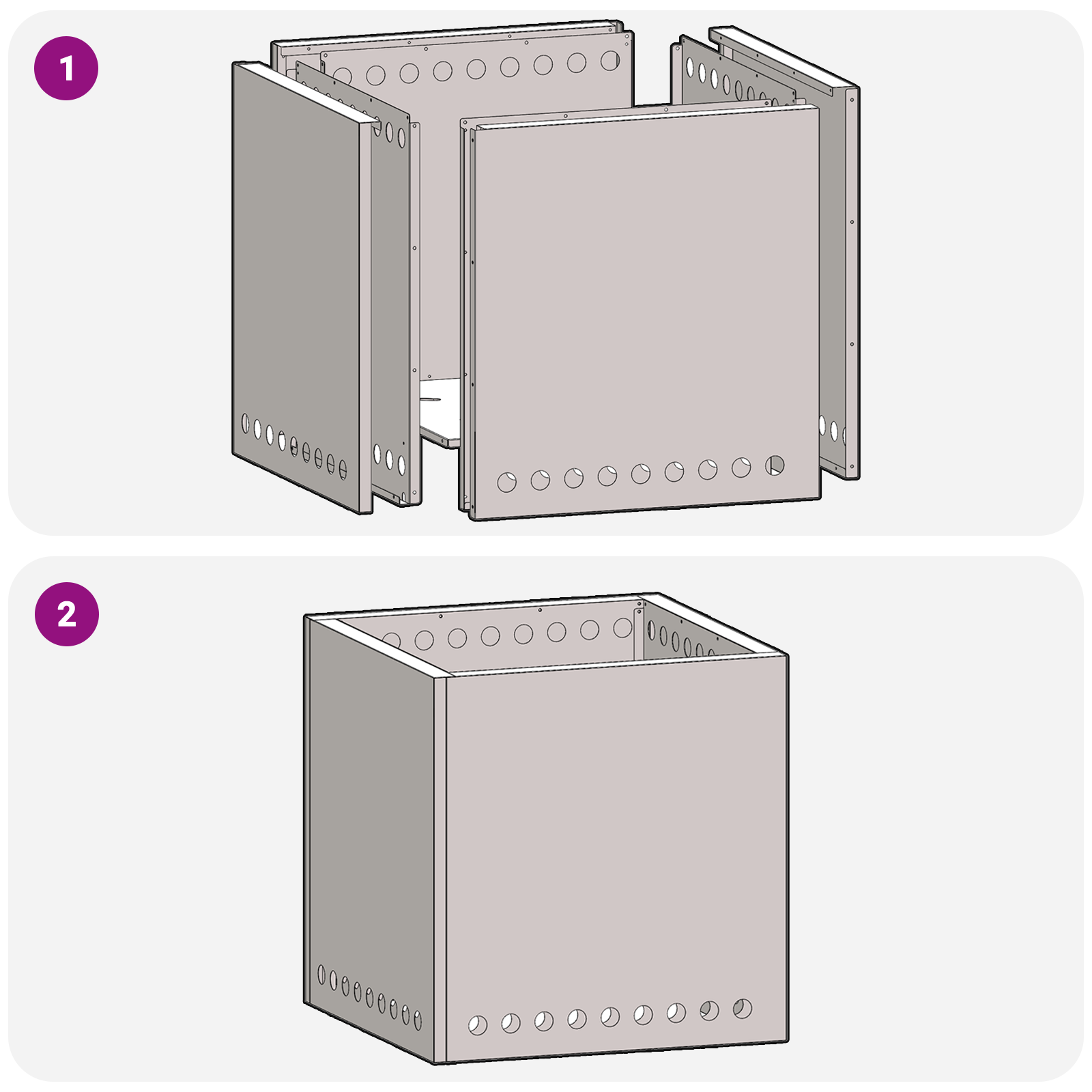 Smokeless Fire Pit Square Black 48x48x50 cm Steel - Image 9