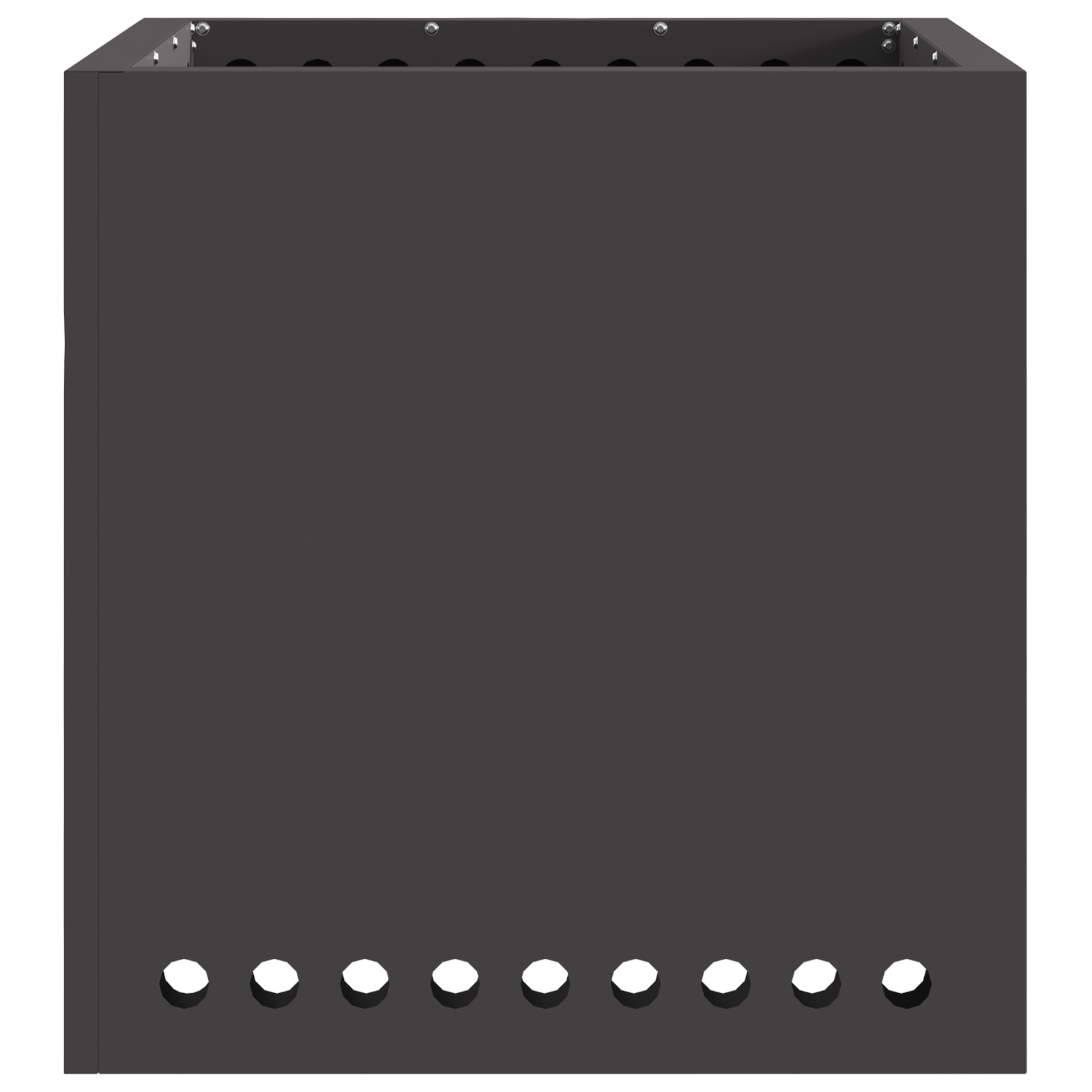 Smokeless Fire Pit Square Black 48x48x50 cm Steel - Image 4