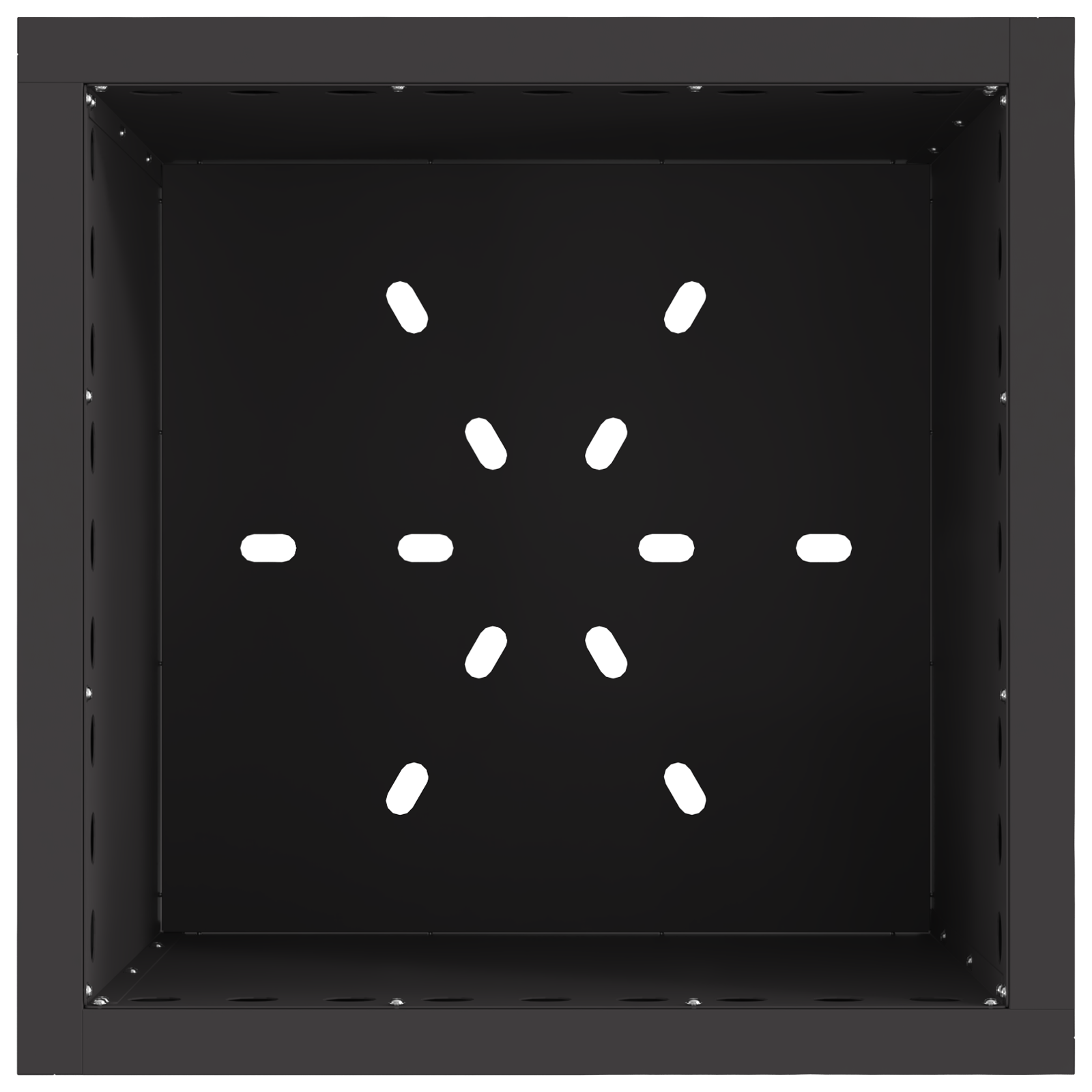 Smokeless Fire Pit Square Black 48x48x50 cm Steel - Image 5