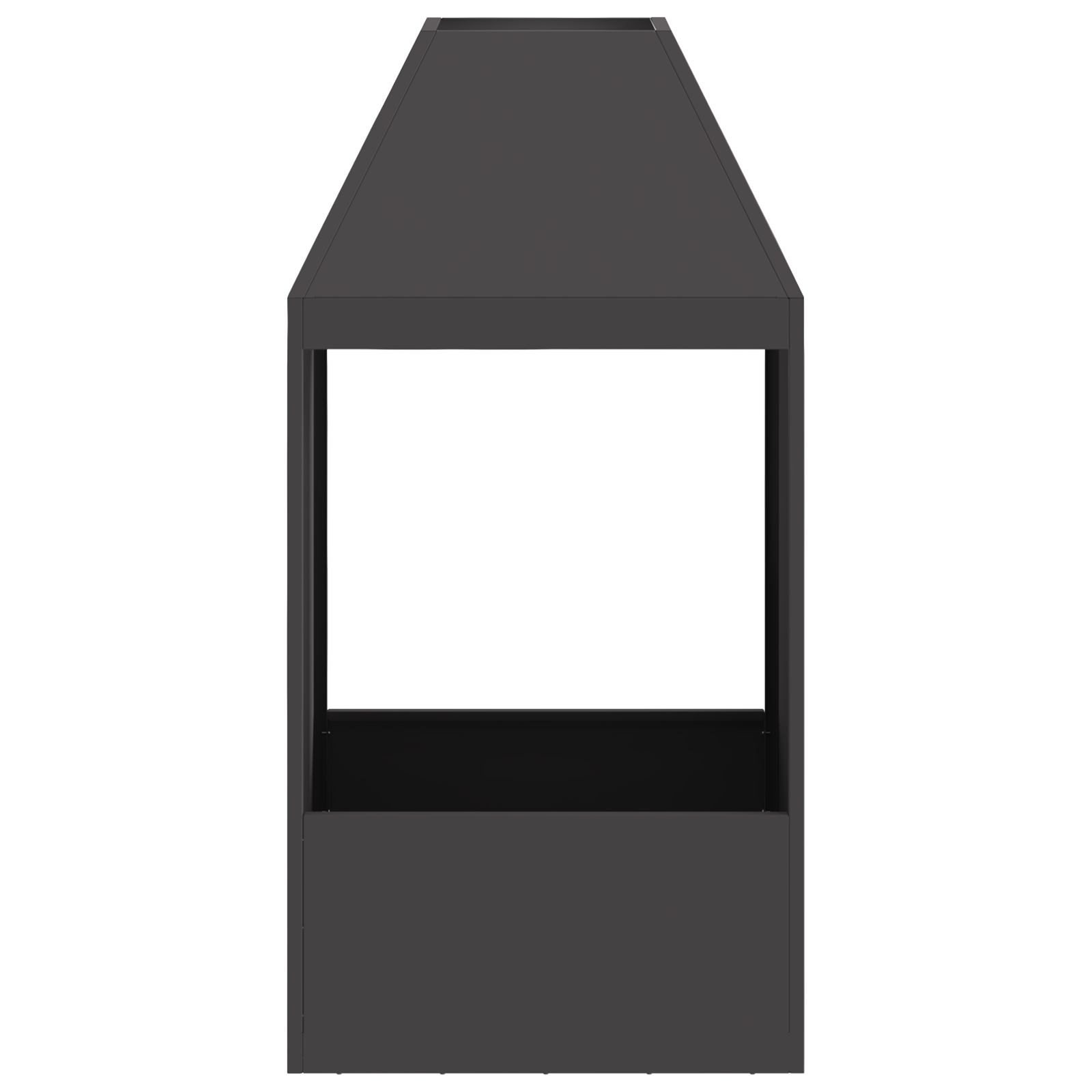 Fire Pit Black 50x50x100 cm Steel - Image 5