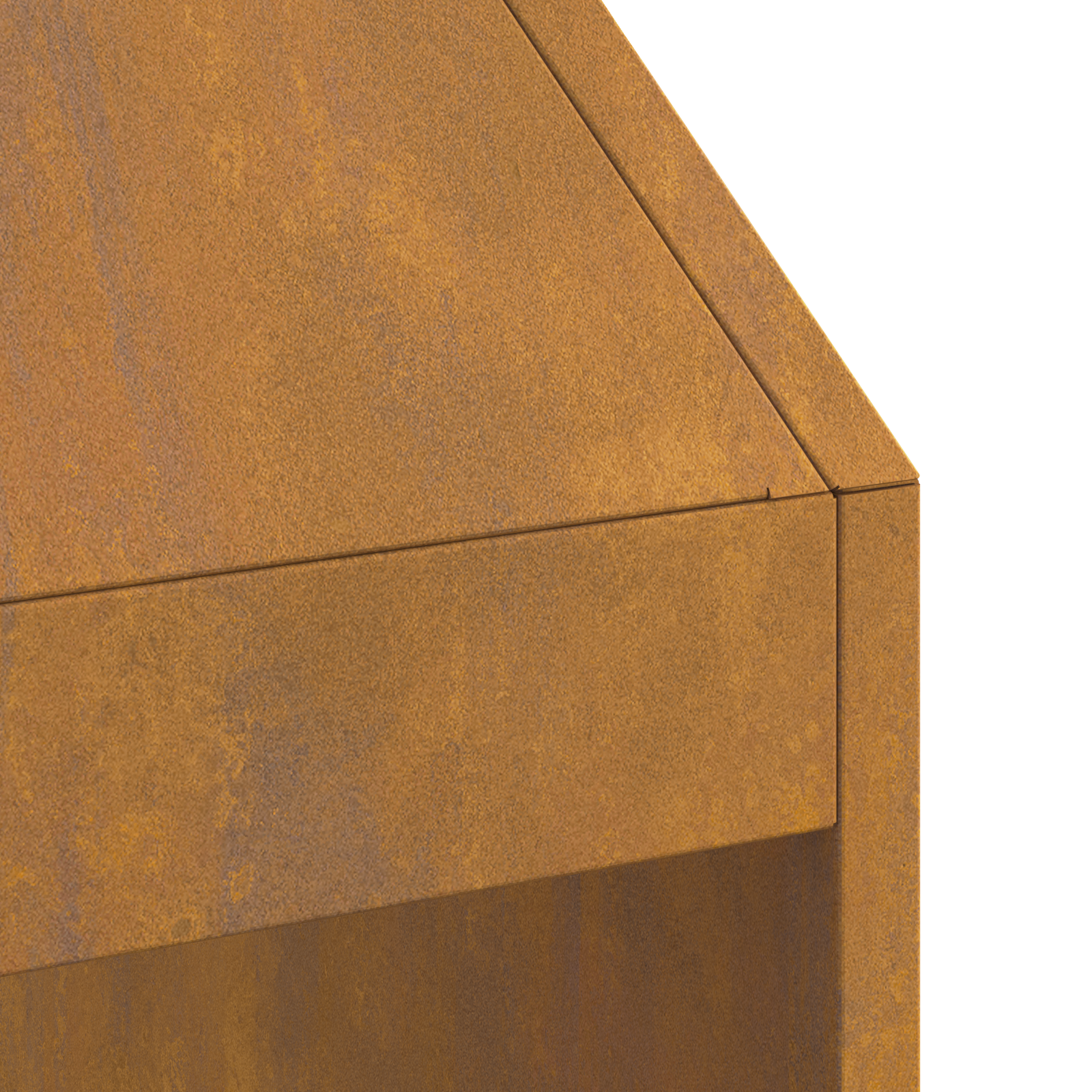 Fire Pit 50x50x100 cm Weathering Steel - Image 9