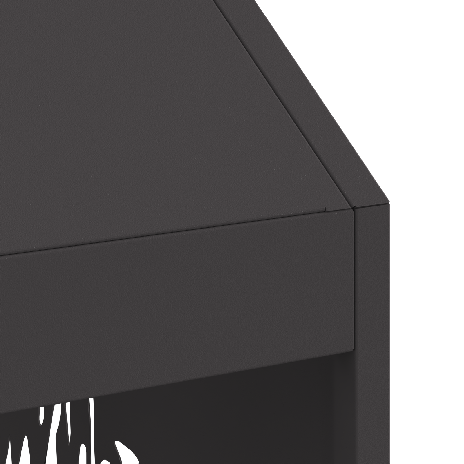 Fire Pit Black 50x50x100 cm Steel - Image 8