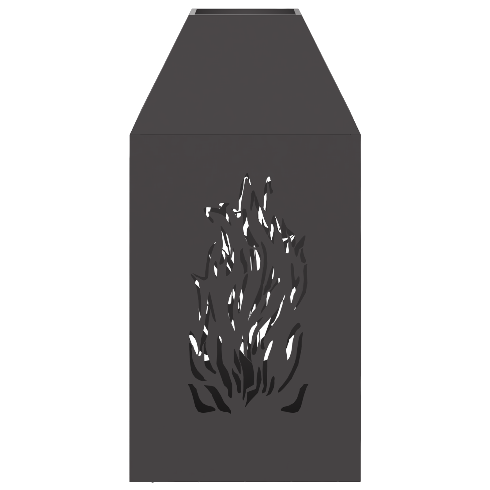 Fire Pit Black 50x50x100 cm Steel - Image 6