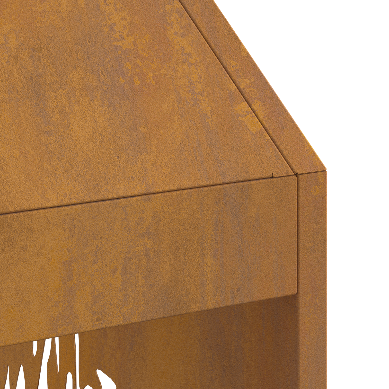 Fire Pit 50x50x100 cm Weathering Steel - Image 9