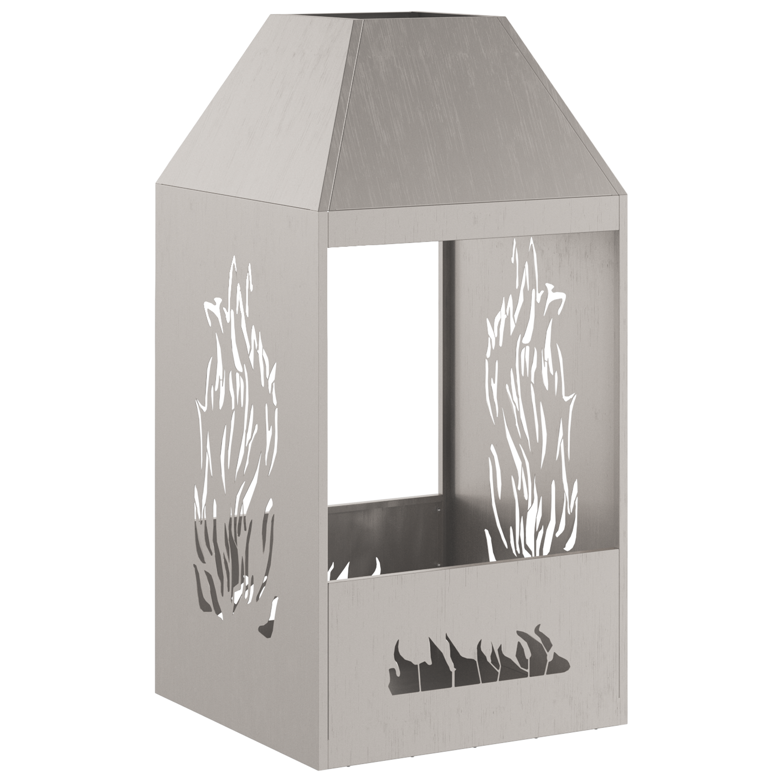 Fire Pit 50x50x100 cm Weathering Steel - Image 4