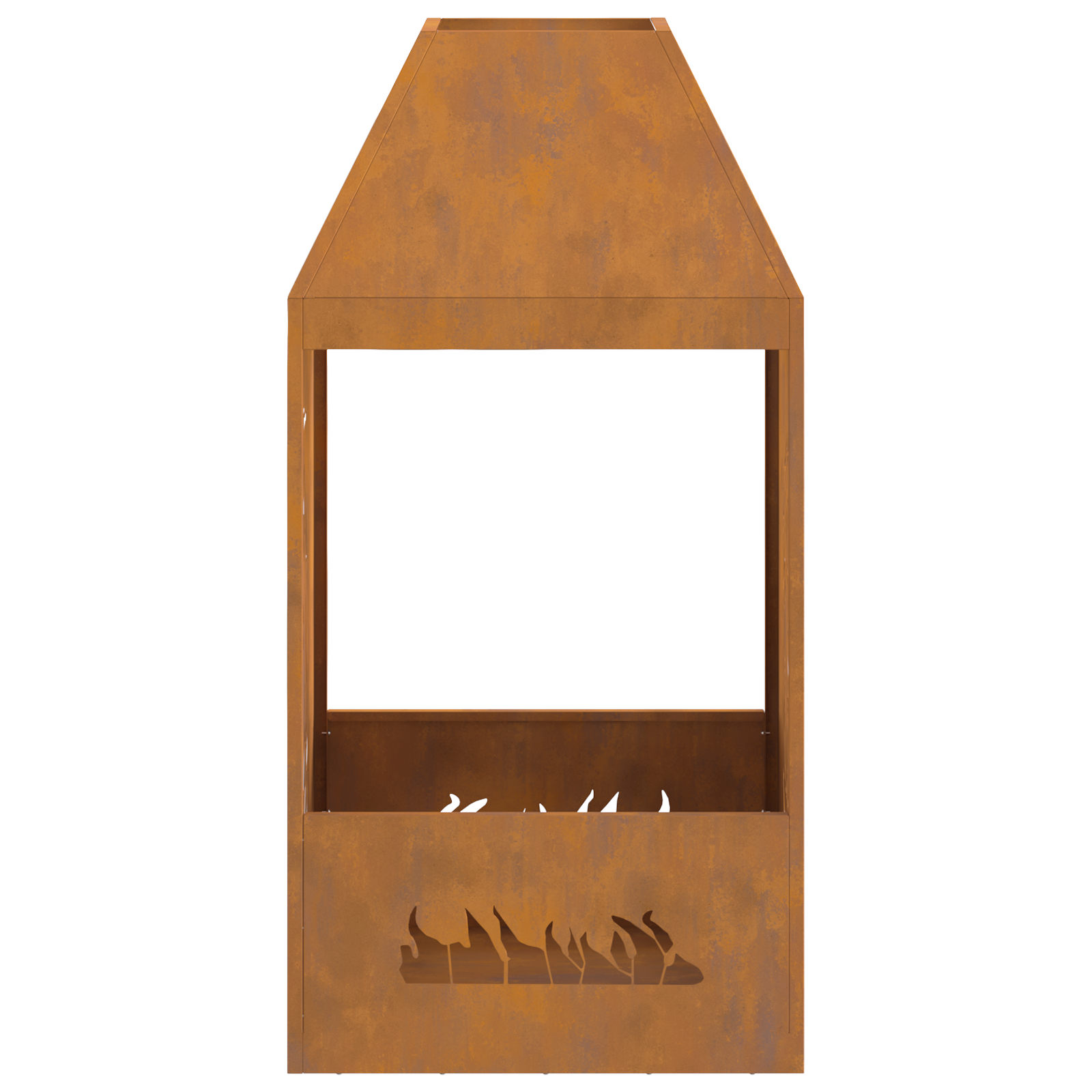 Fire Pit 50x50x100 cm Weathering Steel - Image 6