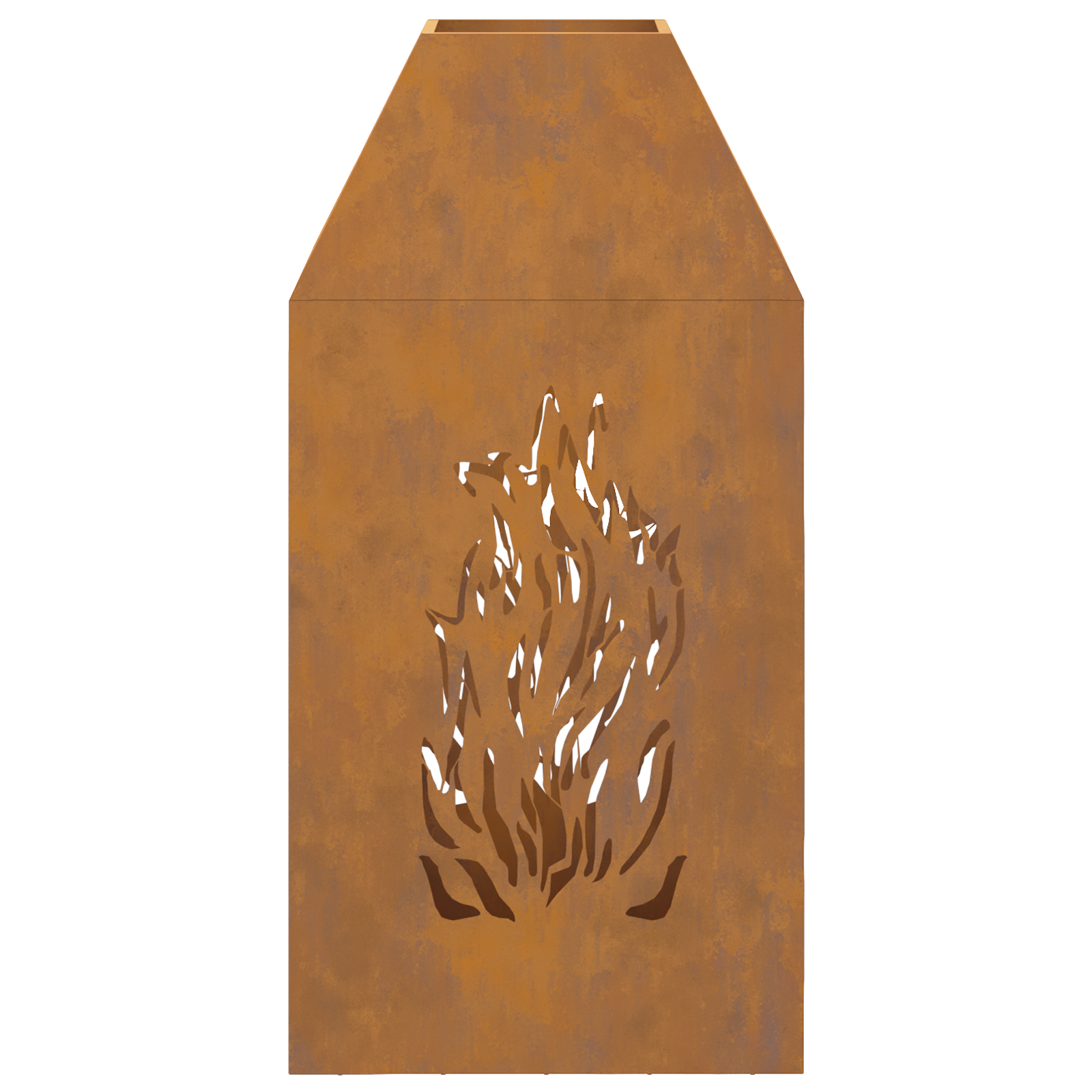 Fire Pit 50x50x100 cm Weathering Steel - Image 7