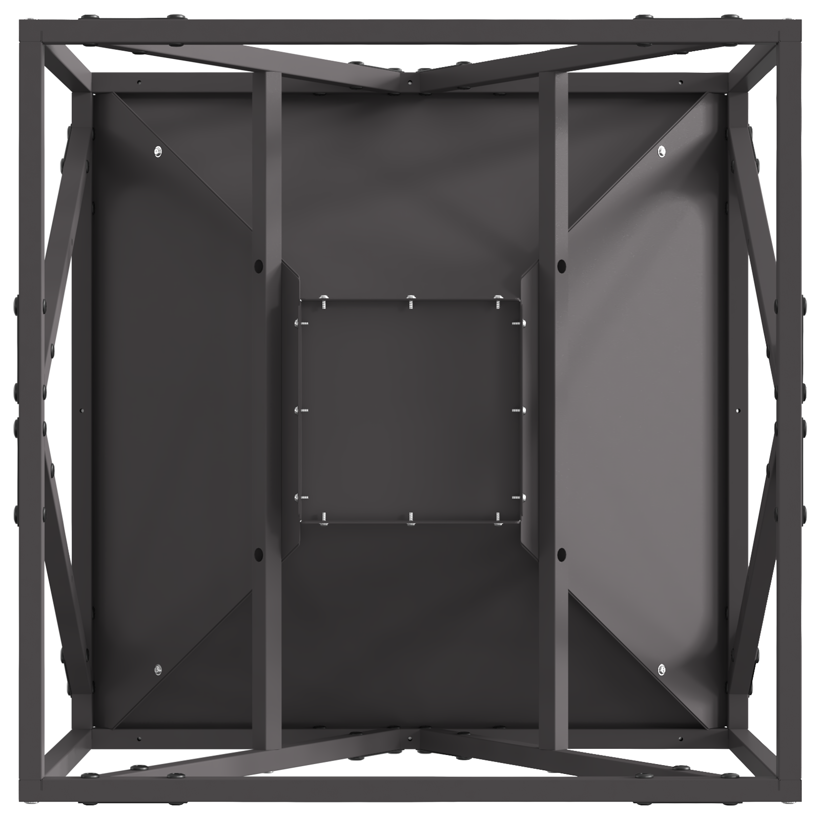 Fire Pit Square Black 50x50x35 cm Steel - Image 9