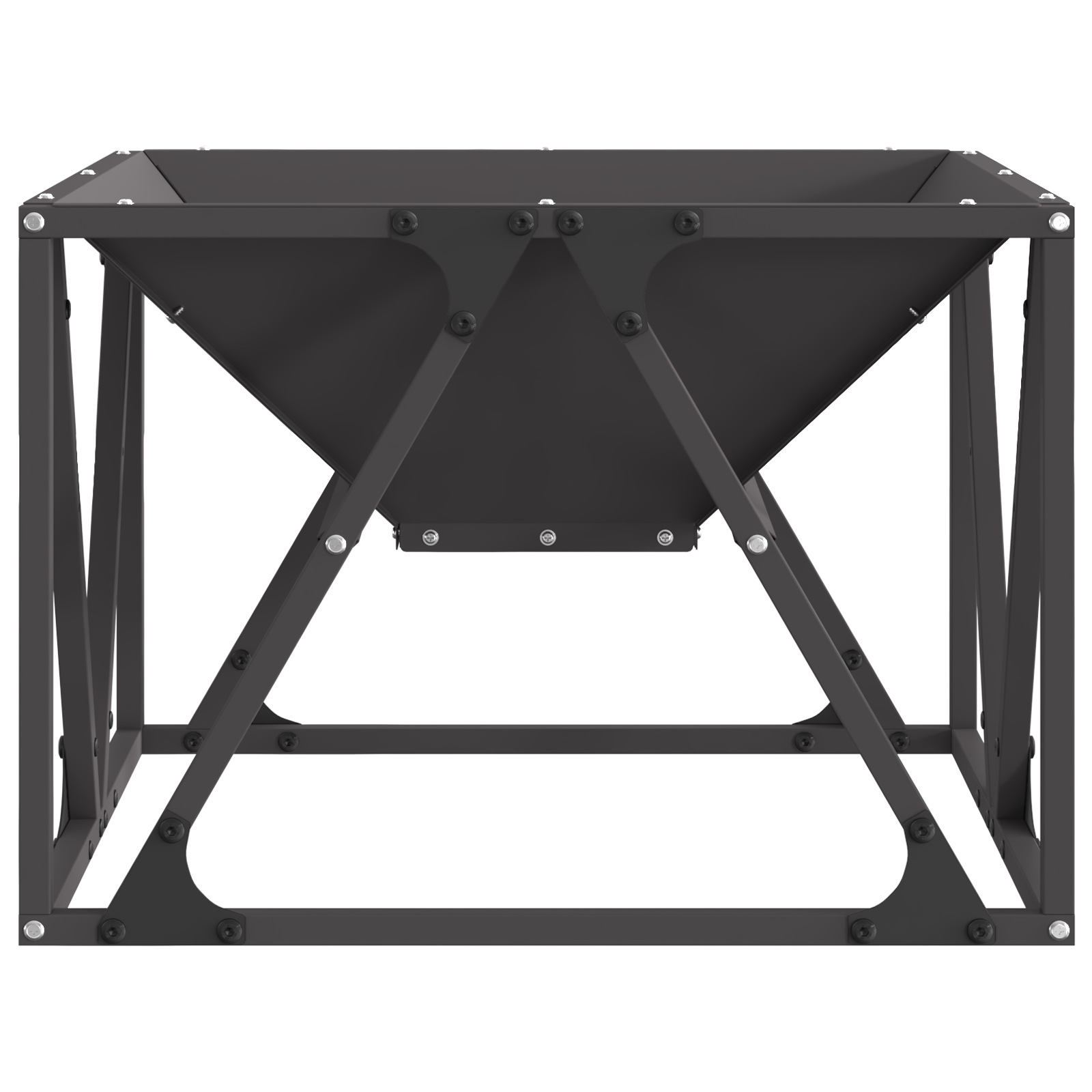 Fire Pit Square Black 50x50x35 cm Steel - Image 4