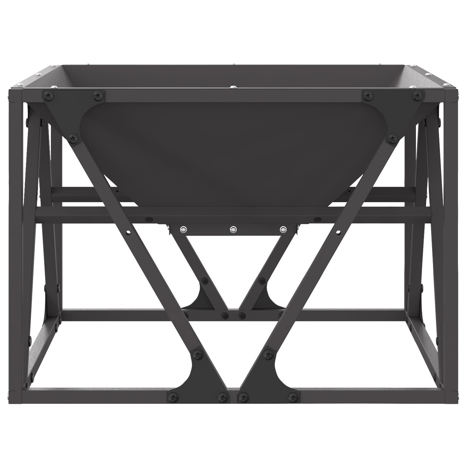 Fire Pit Square Black 50x50x35 cm Steel - Image 5
