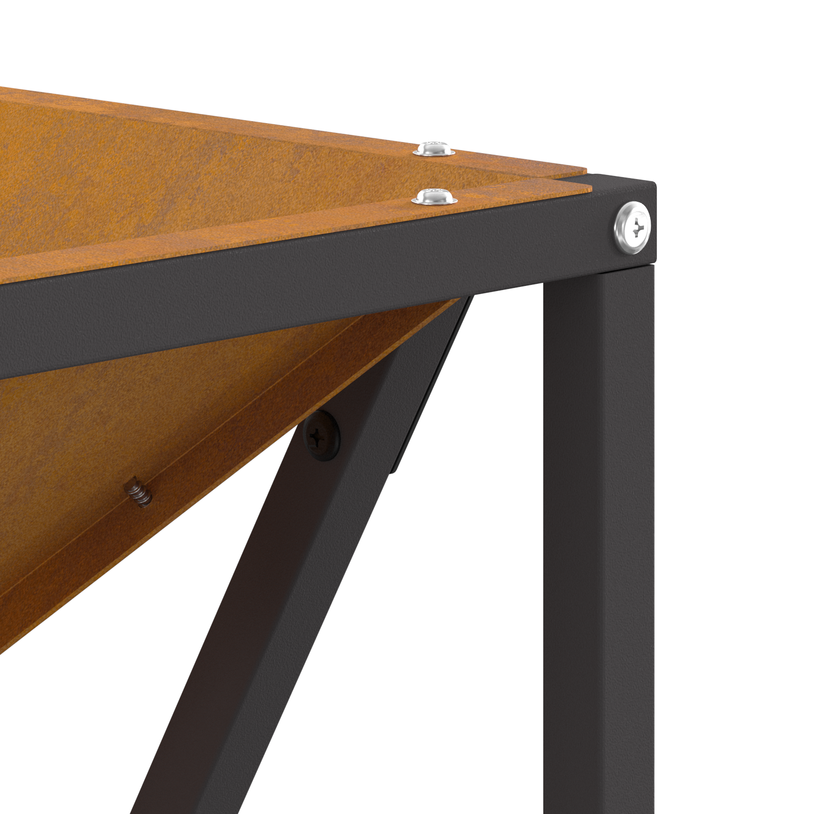 Fire Pit Square 50x50x35 cm Weathering Steel - Image 8