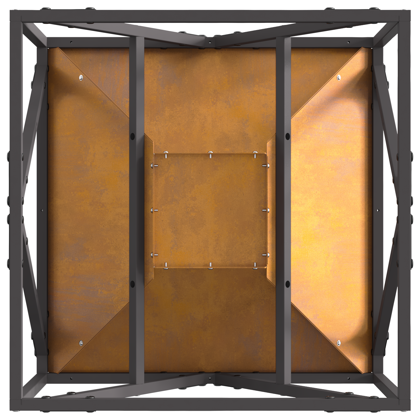 Fire Pit Square 50x50x35 cm Weathering Steel - Image 9