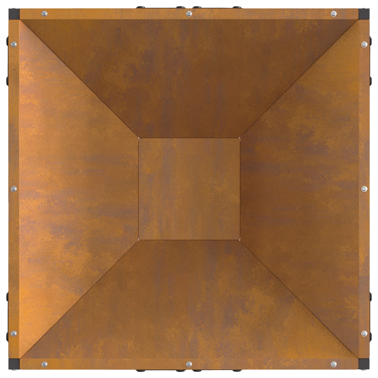 Fire Pit Square 50x50x35 cm Weathering Steel - Image 6