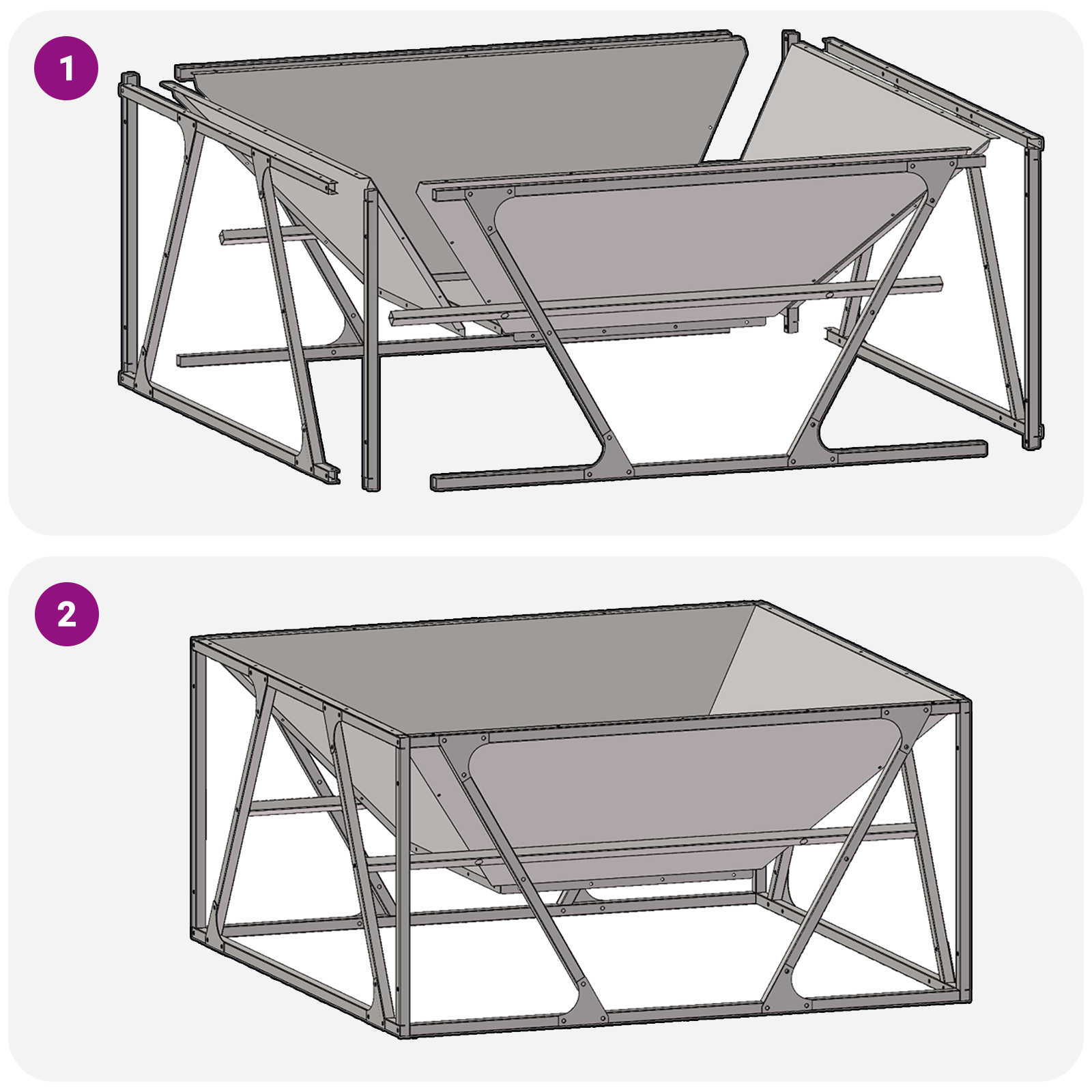 Fire Pit Square Black 80x80x40 cm Steel - Image 9