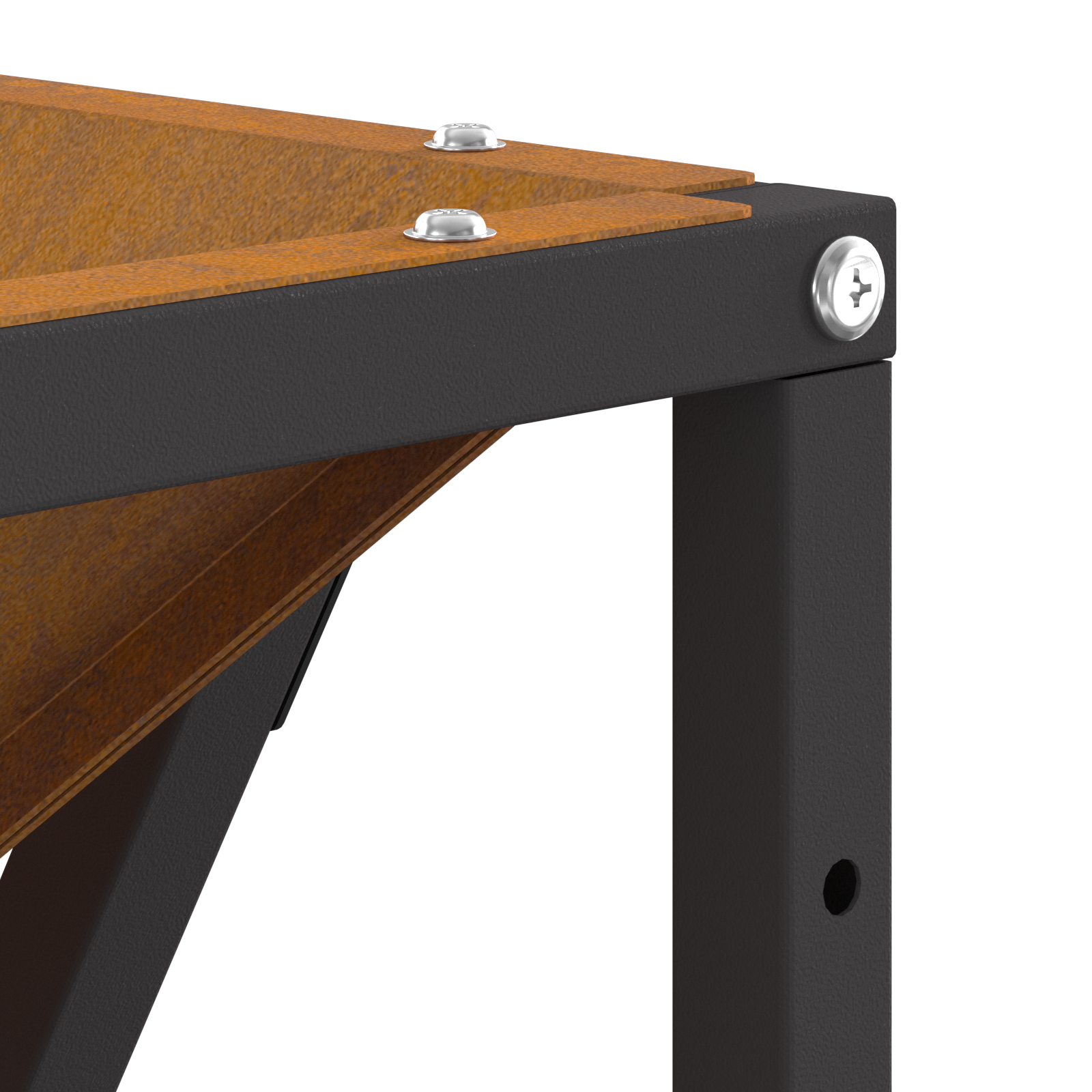 Fire Pit Square 80x80x40 cm Weathering Steel - Image 8