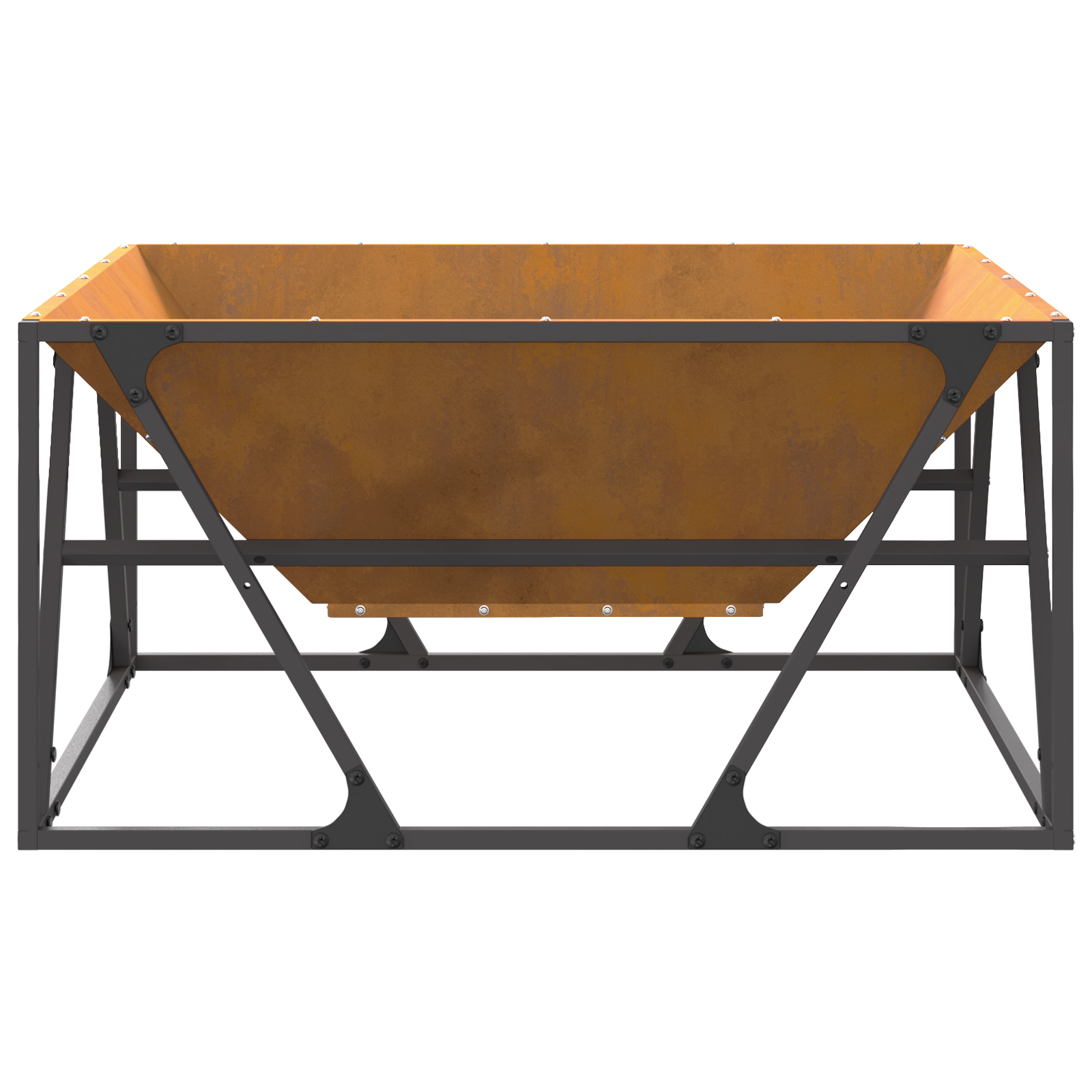 Fire Pit Square 80x80x40 cm Weathering Steel - Image 5