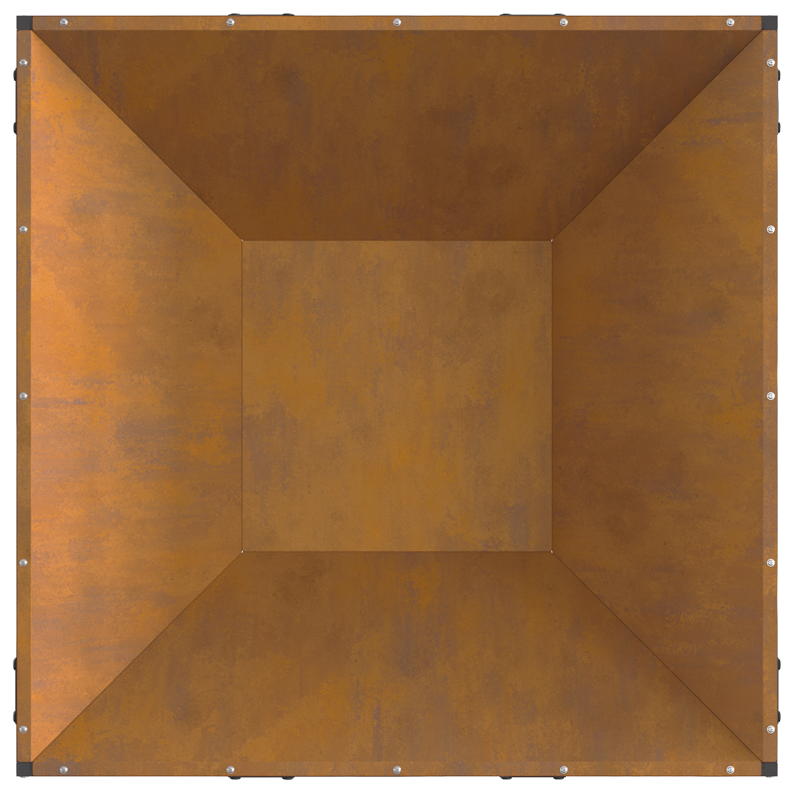 Fire Pit Square 80x80x40 cm Weathering Steel - Image 6