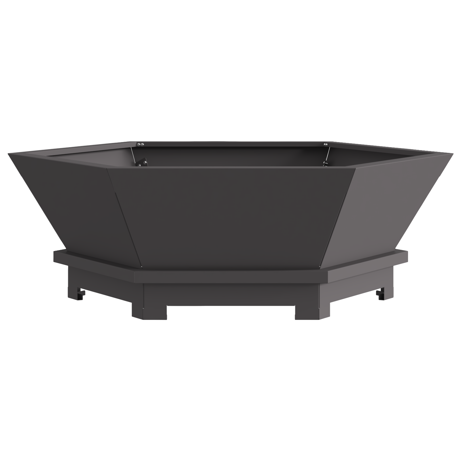 Fire Pit Hexagonal Black 75x75x28 cm Steel - Image 4