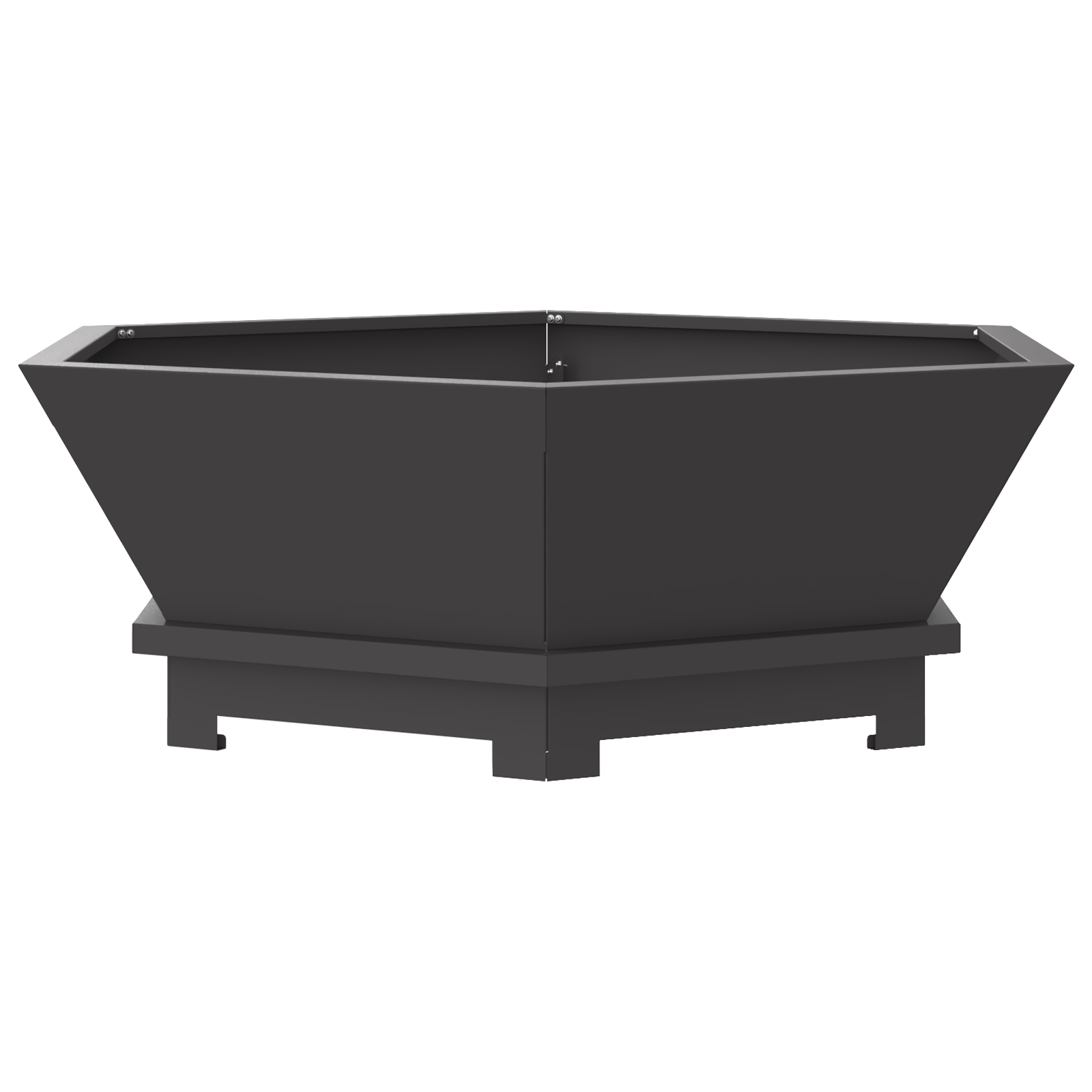 Fire Pit Hexagonal Black 75x75x28 cm Steel - Image 5