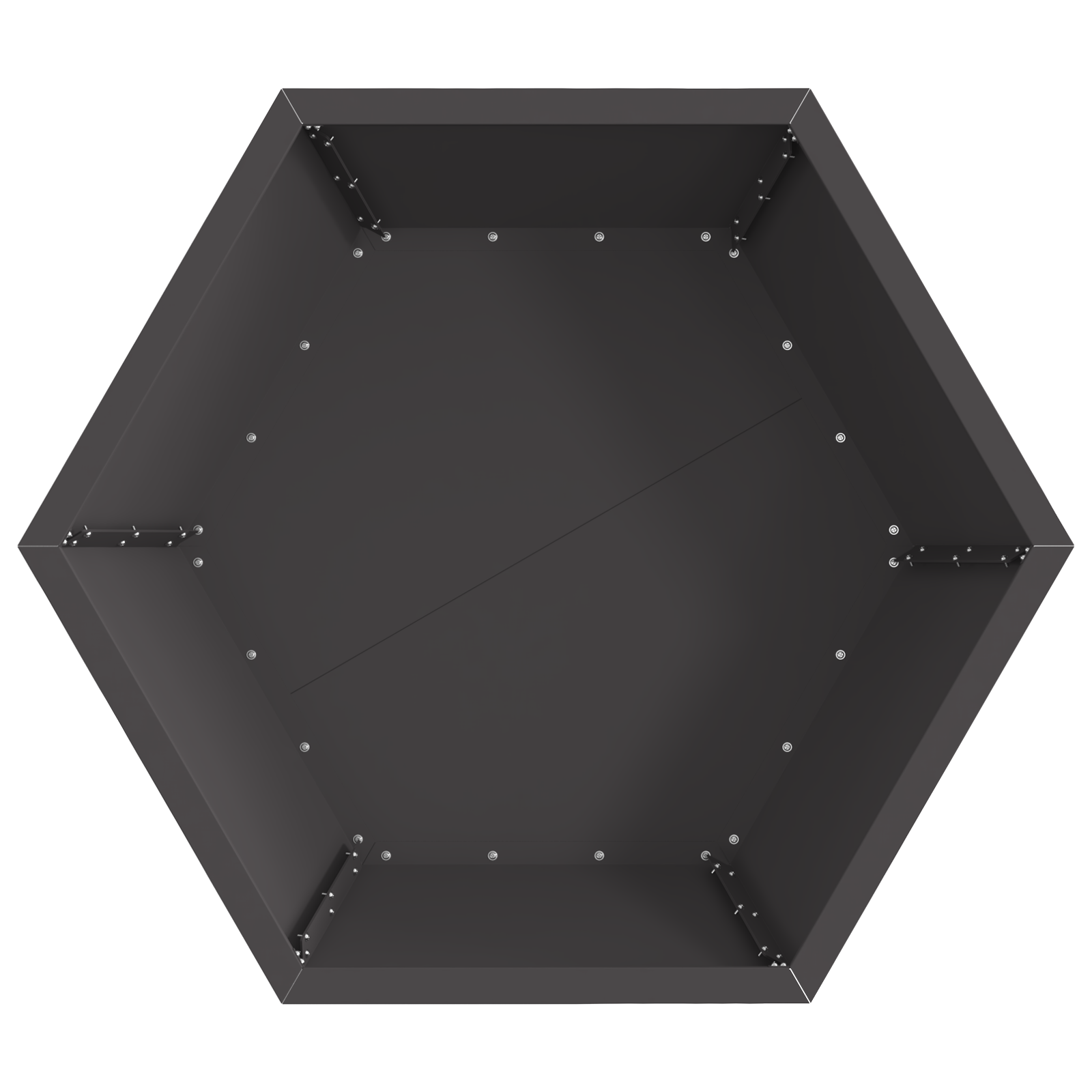 Fire Pit Hexagonal Black 75x75x28 cm Steel - Image 6