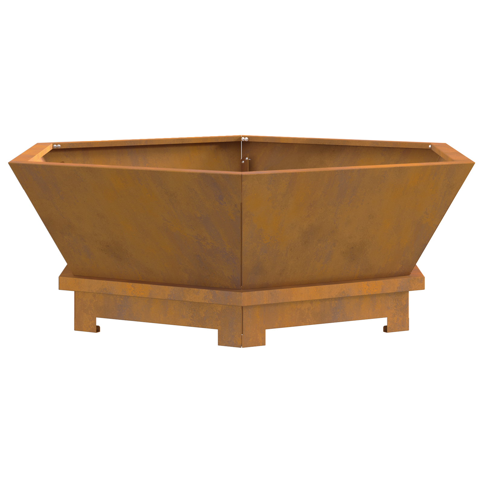 Fire Pit Hexagonal 75x75x28 cm Weathering Steel - Image 2