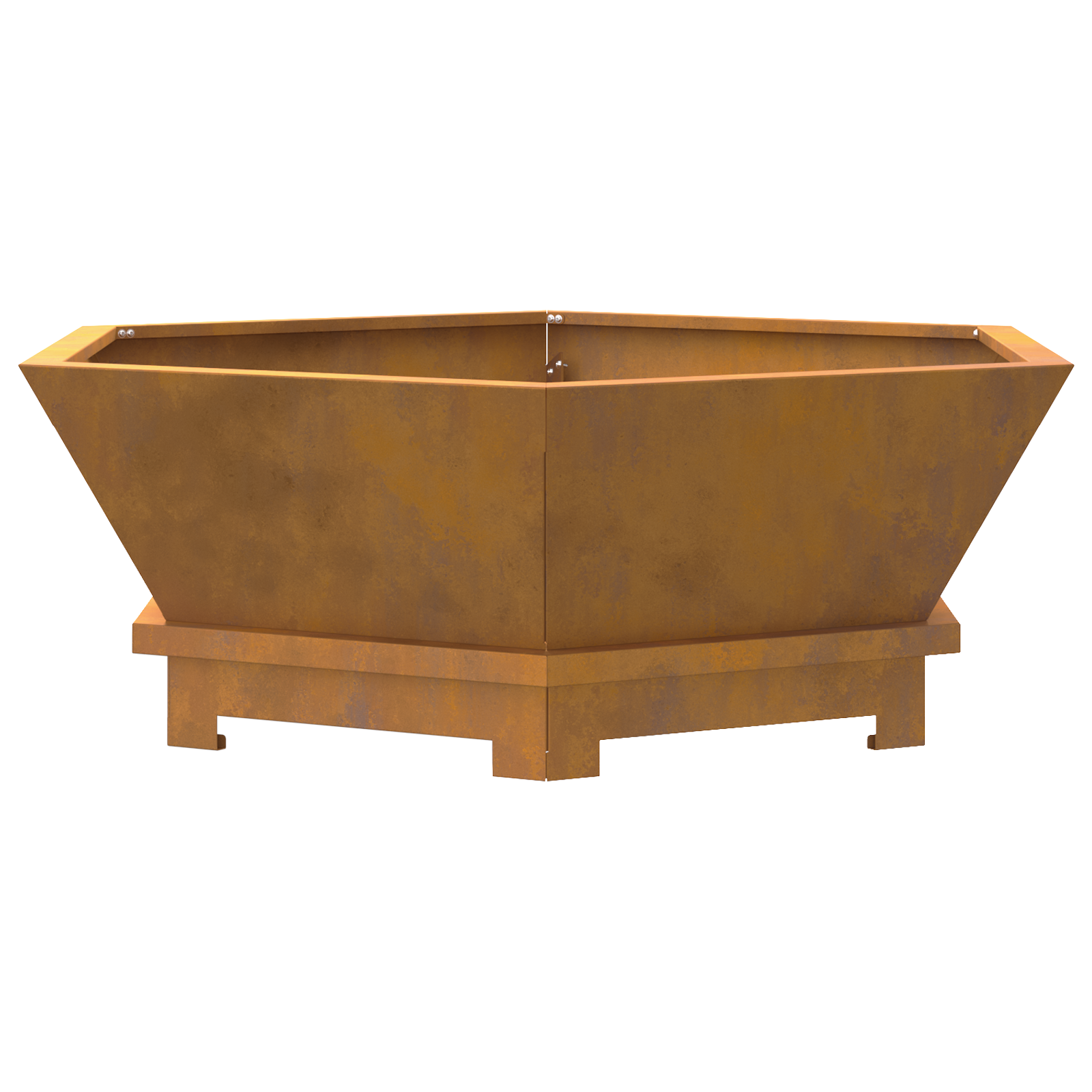 Fire Pit Hexagonal 75x75x28 cm Weathering Steel - Image 6