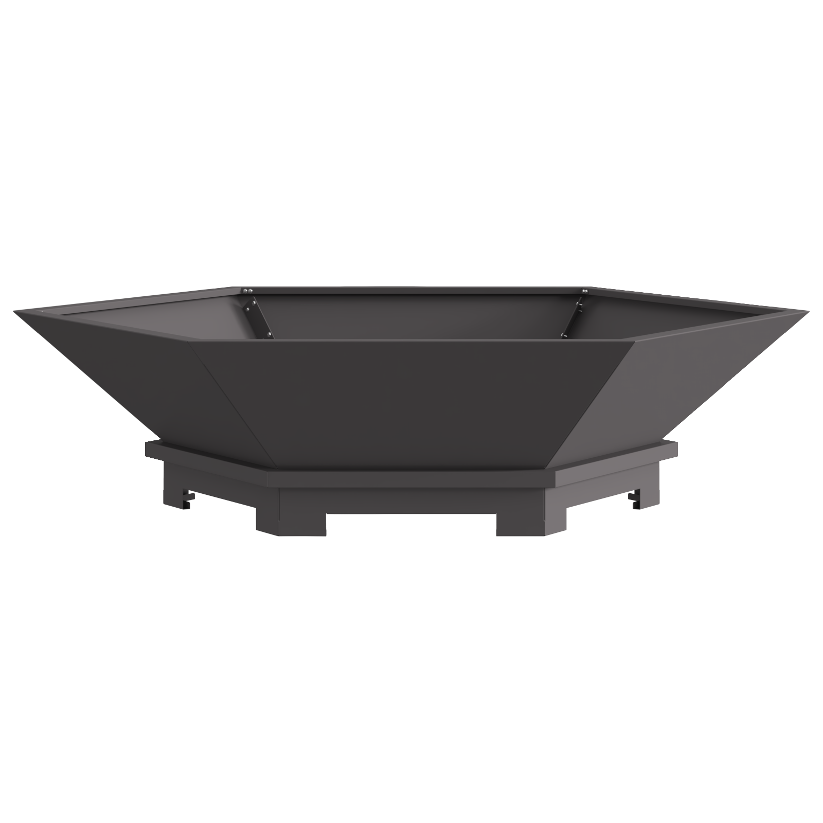 Fire Pit Hexagonal Black 100x100x28 cm Steel - Image 4