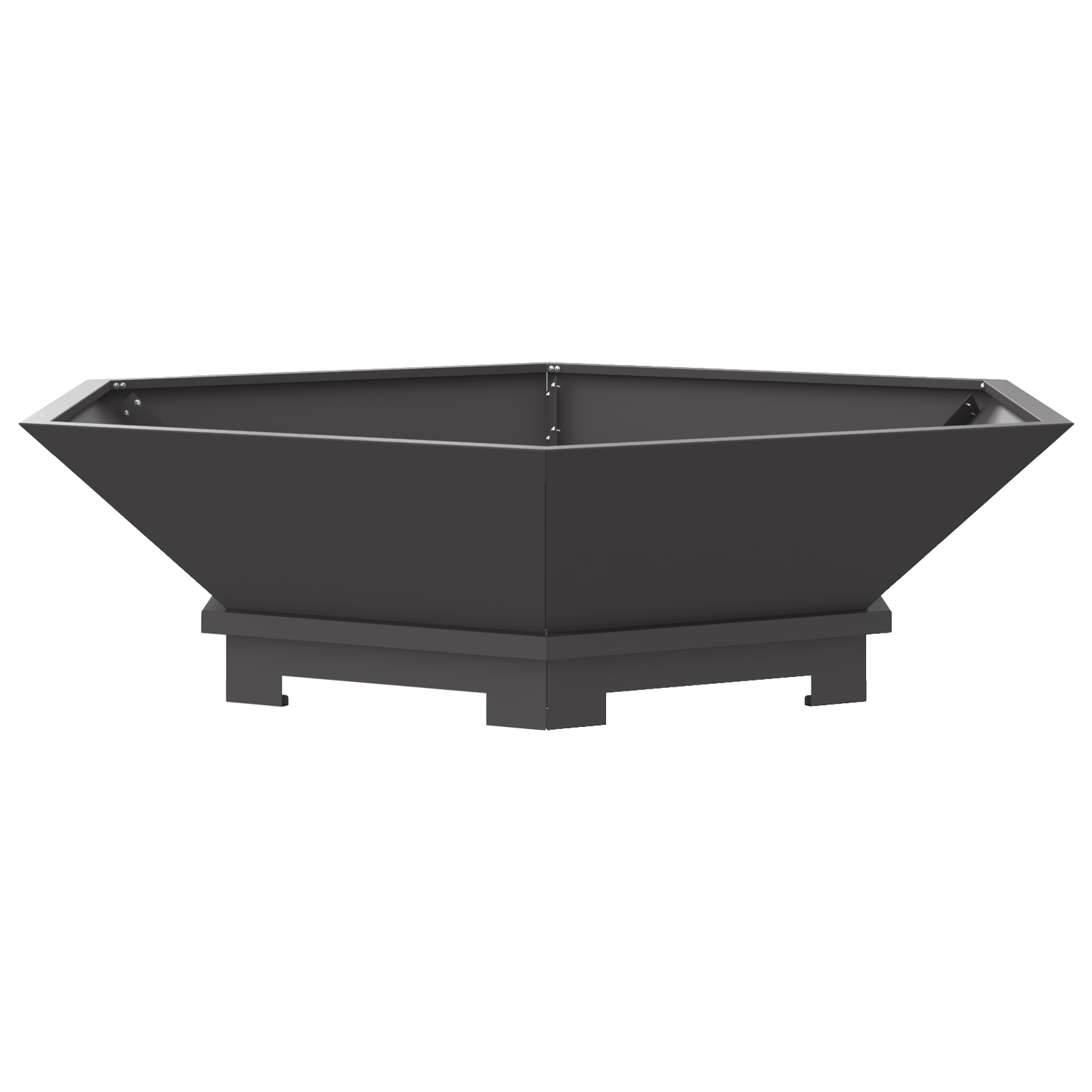 Fire Pit Hexagonal Black 100x100x28 cm Steel - Image 5