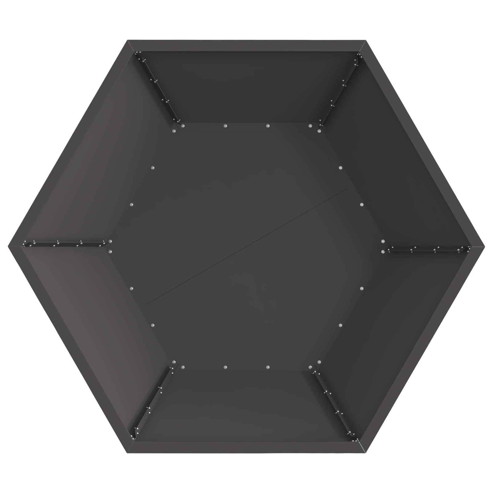 Fire Pit Hexagonal Black 100x100x28 cm Steel - Image 6