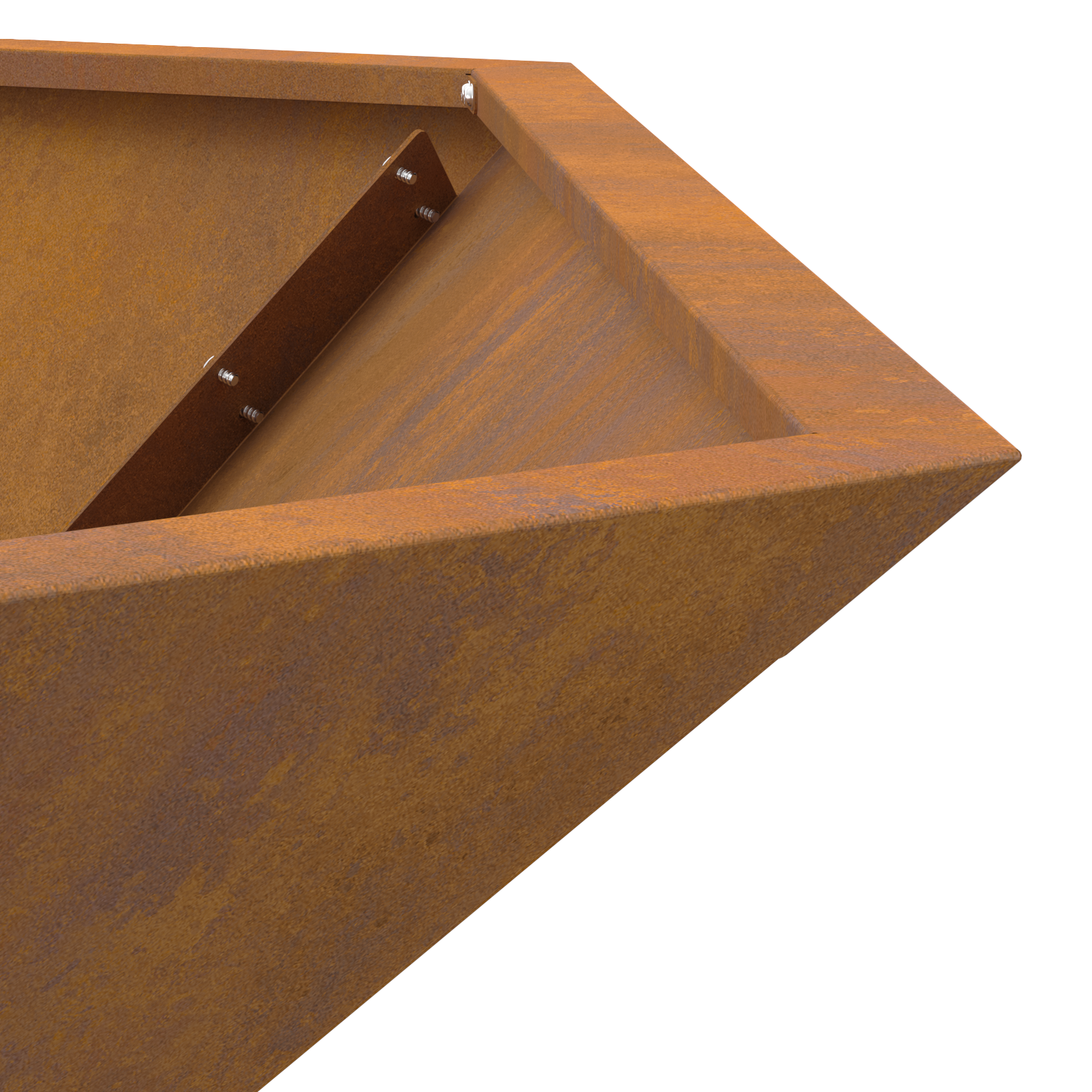 Fire Pit Hexagonal 100x100x28 cm Weathering Steel - Image 7