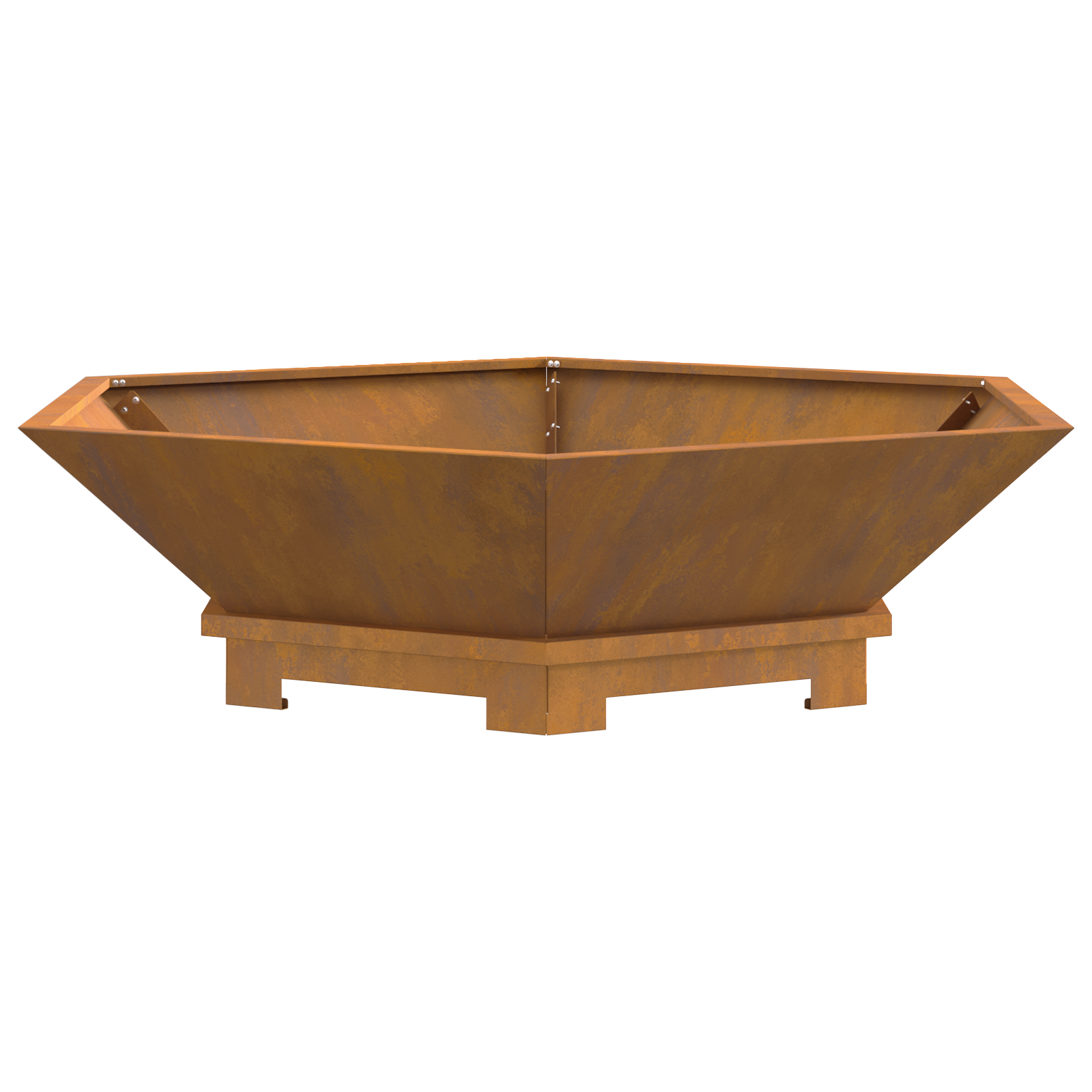 Fire Pit Hexagonal 100x100x28 cm Weathering Steel - Image 2