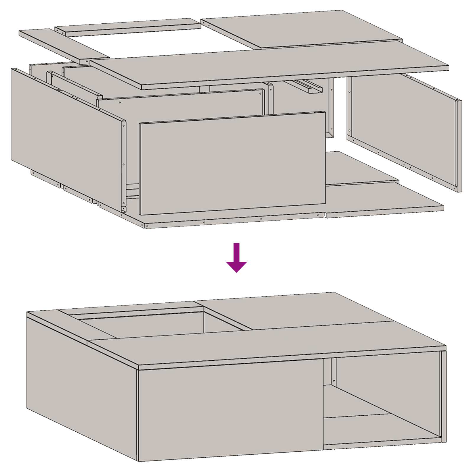 Fire Pit with Log Storage 100x100x30 cm Weathering Steel - Image 9