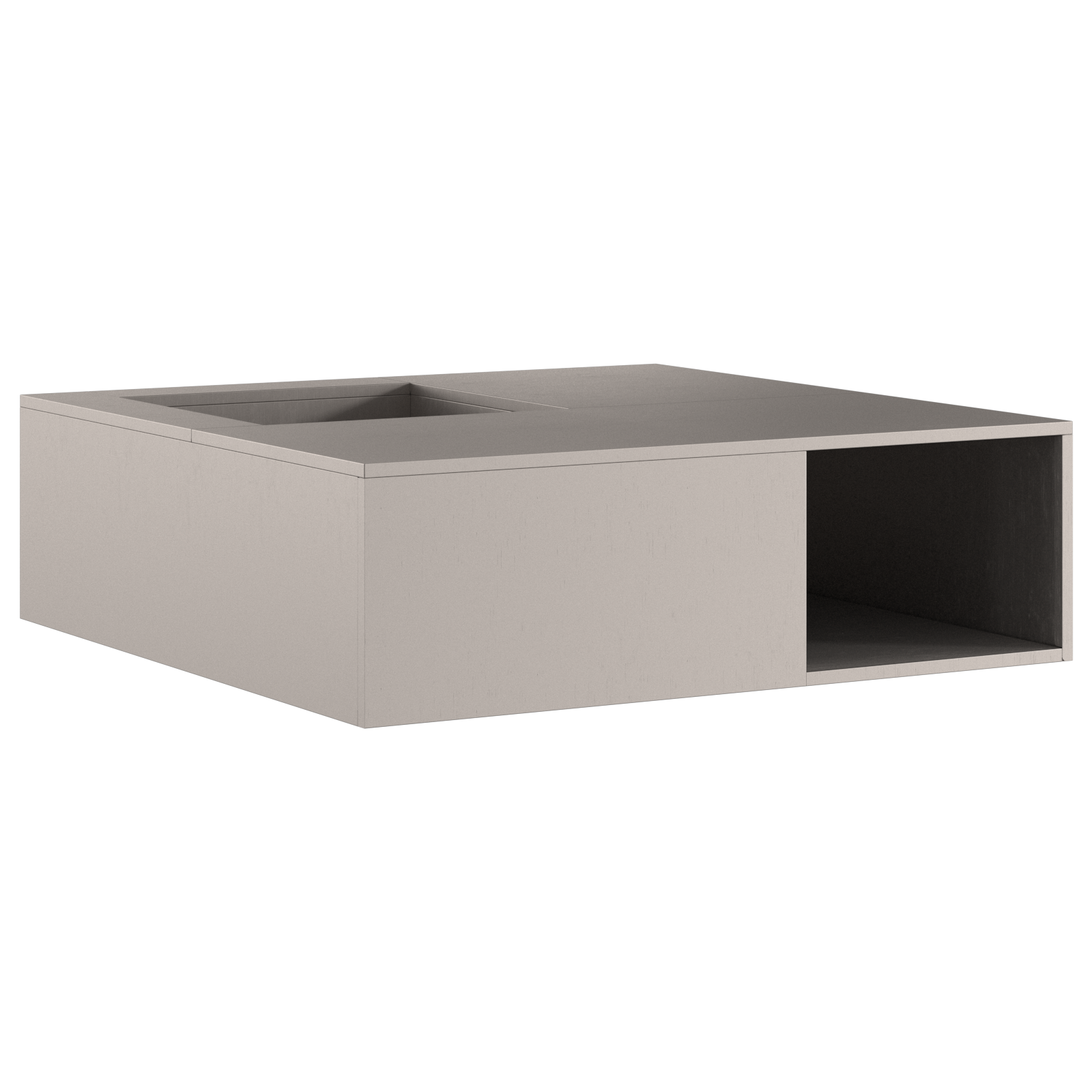 Fire Pit with Log Storage 100x100x30 cm Weathering Steel - Image 4