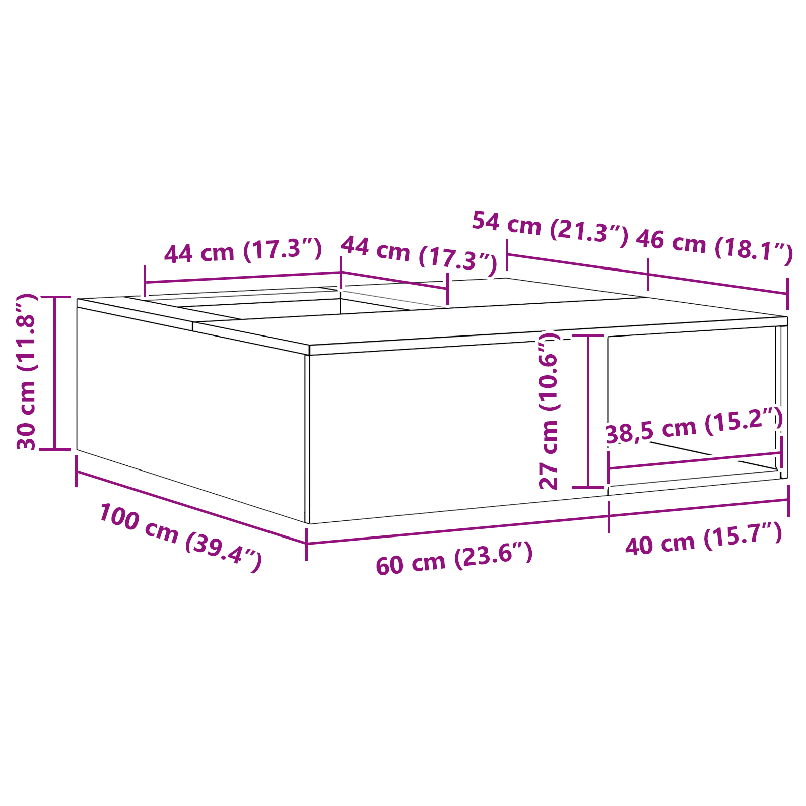 Fire Pit with Log Storage 100x100x30 cm Weathering Steel - Image 10