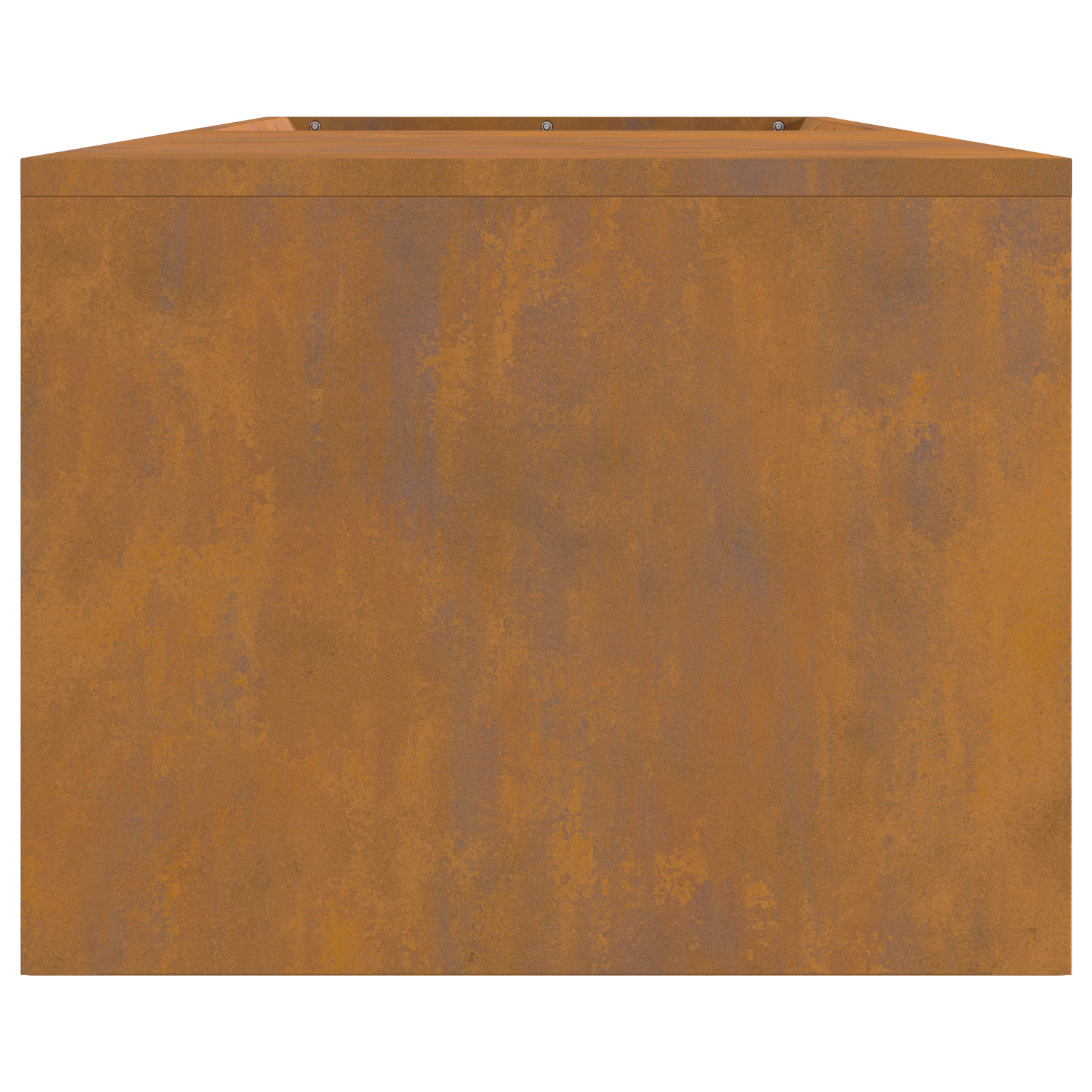 Fire Pit with Log Storage 160x45x35 cm Weathering Steel - Image 6