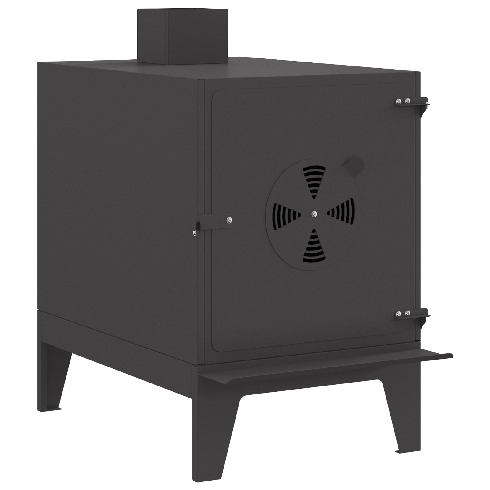 Camping Stove with Chimney Black 35x50x60 cm Steel - Image 2