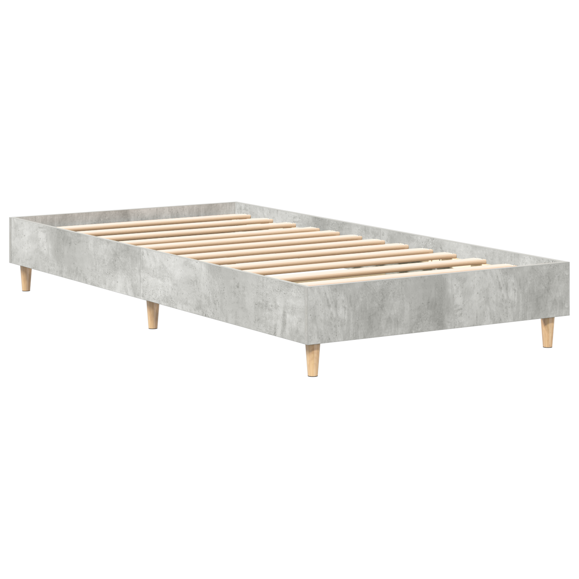 Bed Frame 90x200 cm Concrete Grey Engineered Wood - Image 3