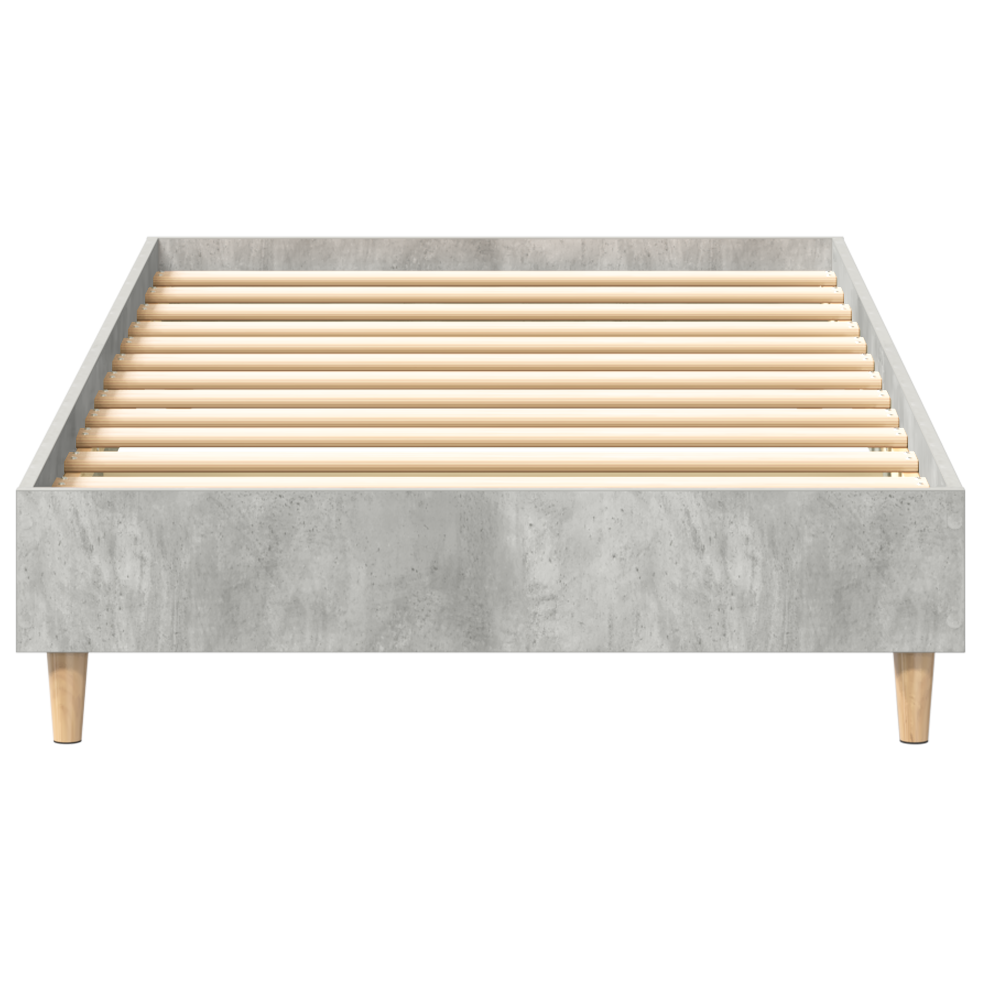 Bed Frame 90x200 cm Concrete Grey Engineered Wood - Image 6