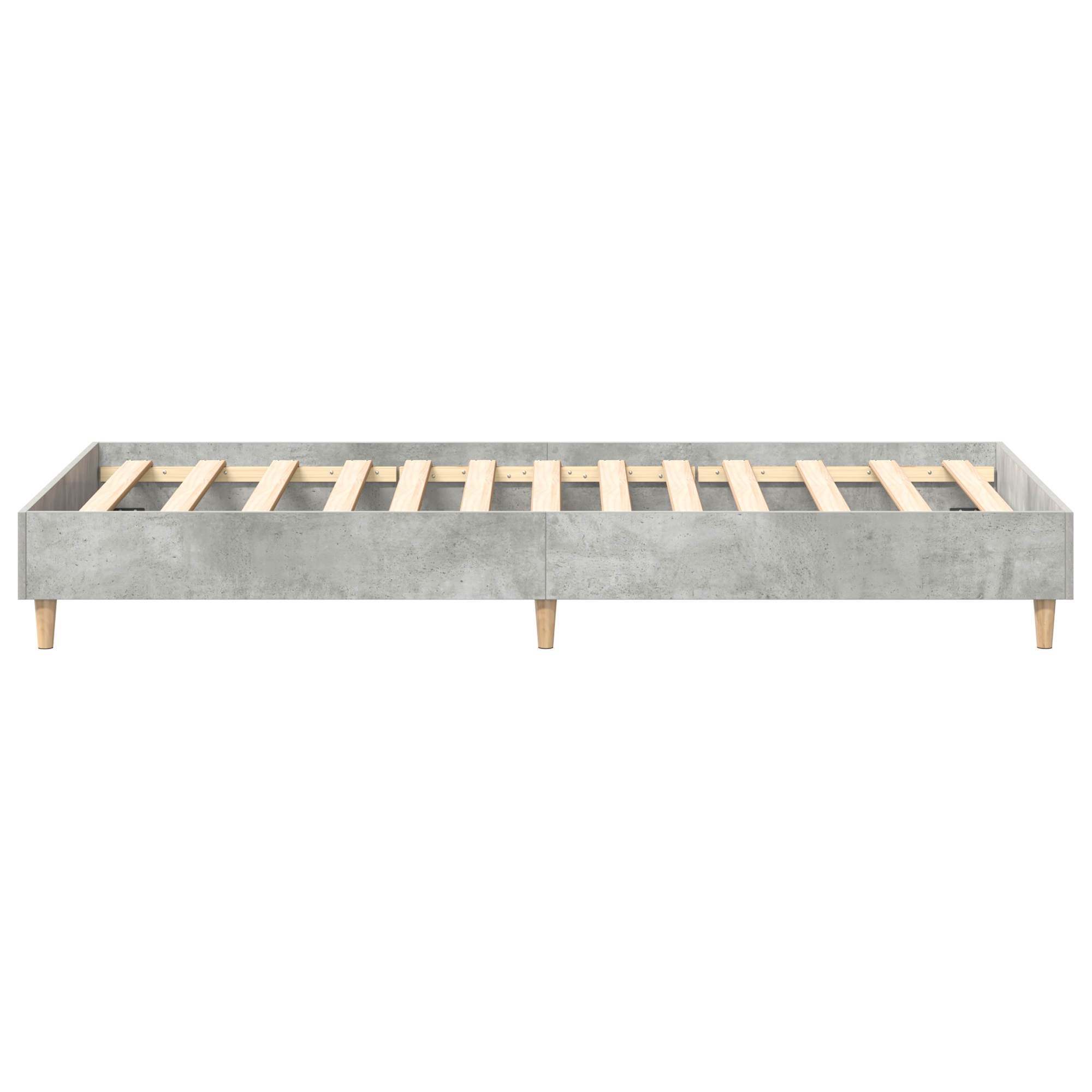 Bed Frame 90x200 cm Concrete Grey Engineered Wood - Image 8