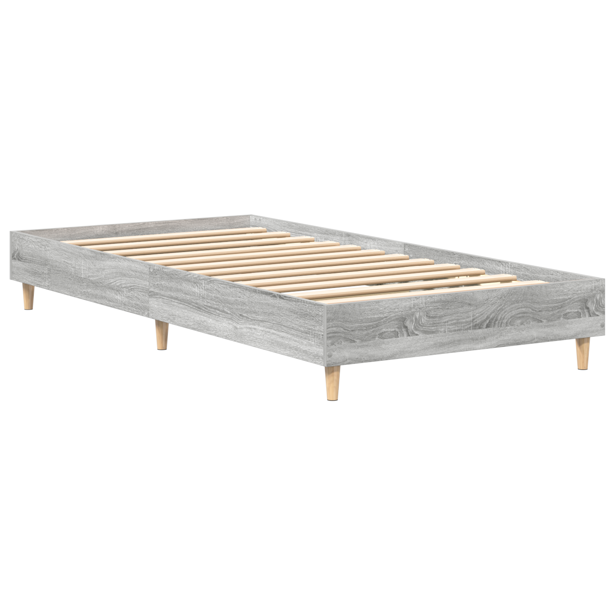 Bed Frame 90x200 cm Grey Sonoma Engineered Wood - Image 5