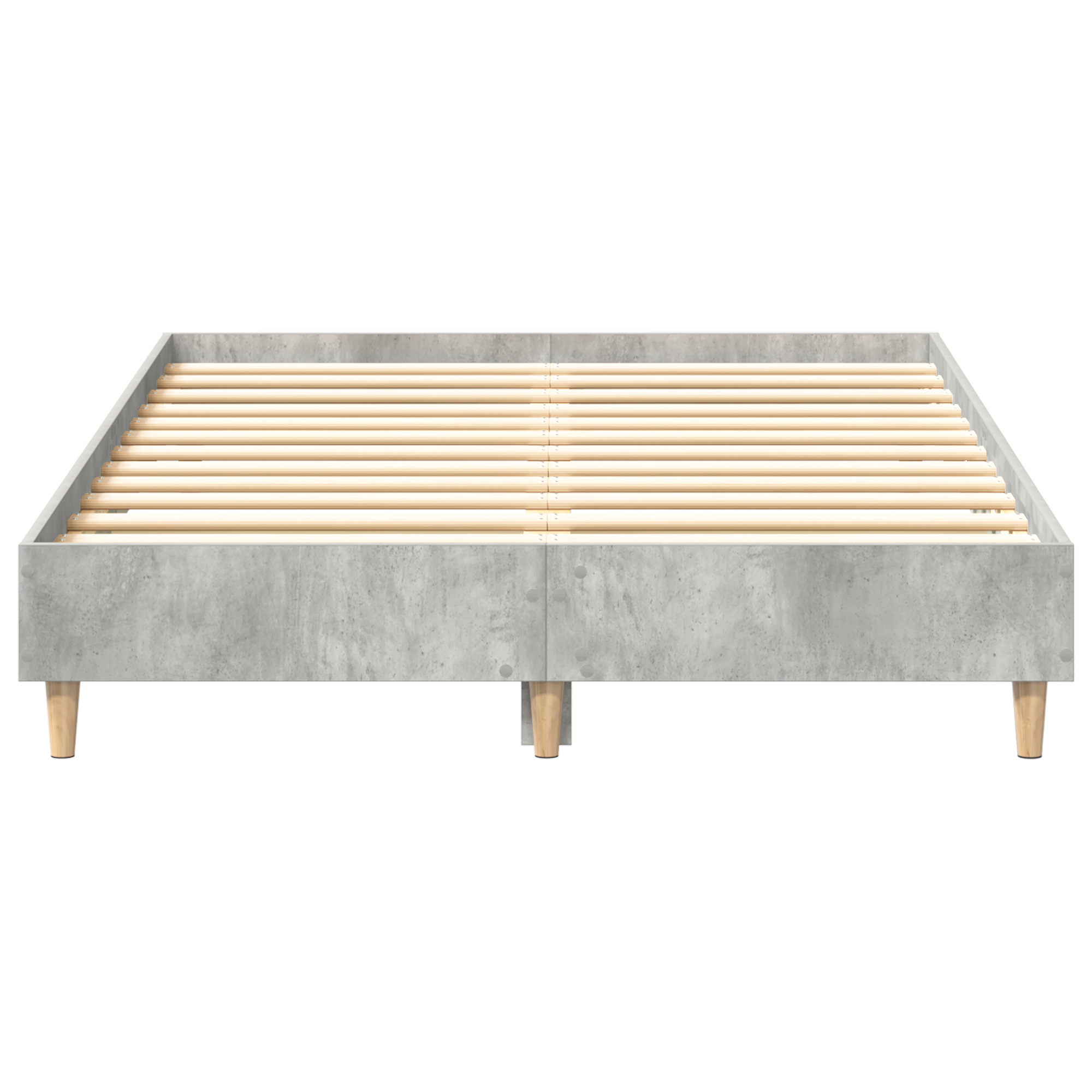 Bed Frame 120x190 cm in Concrete Grey with Engineered Wood - Image 6