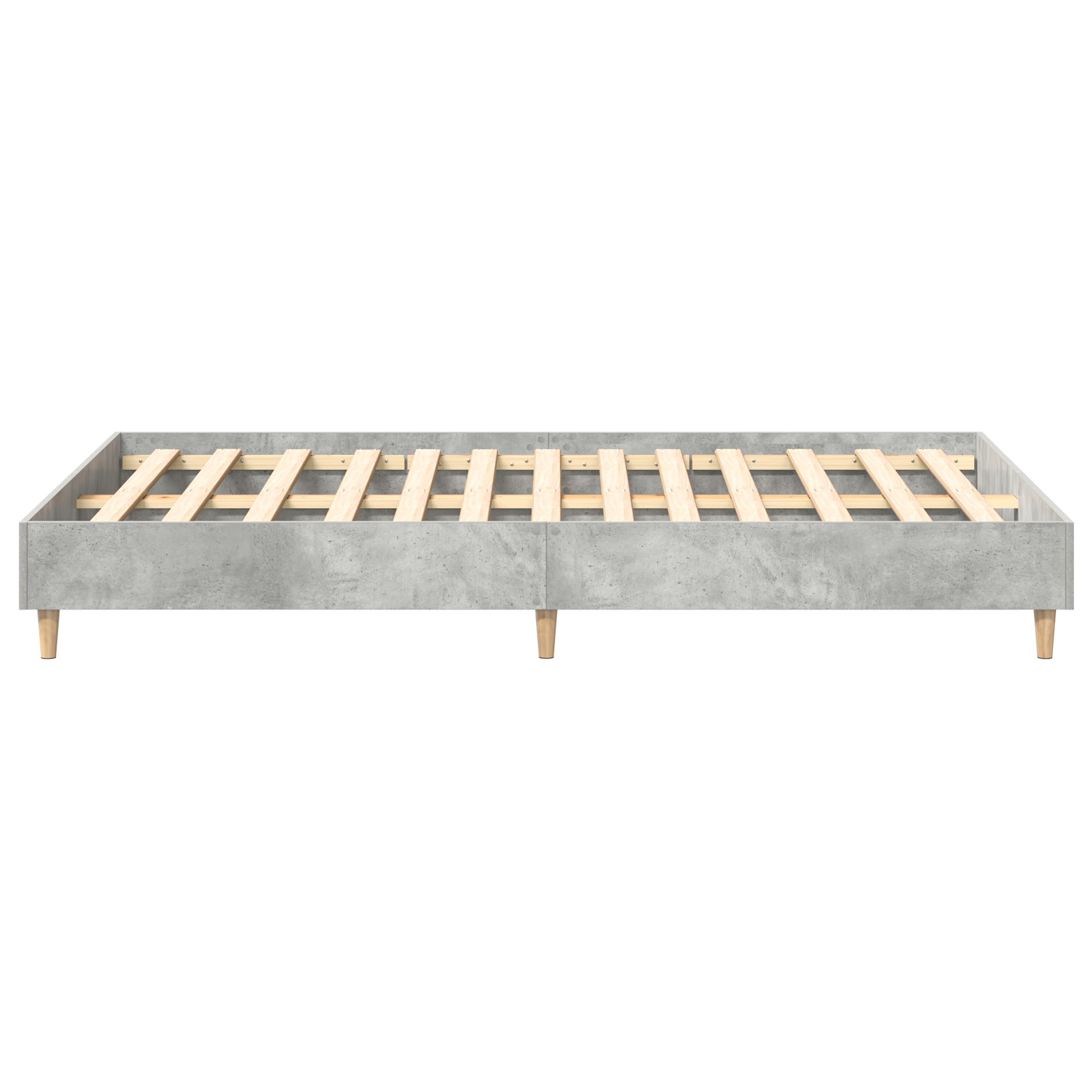 Bed Frame 120x190 cm in Concrete Grey with Engineered Wood - Image 8