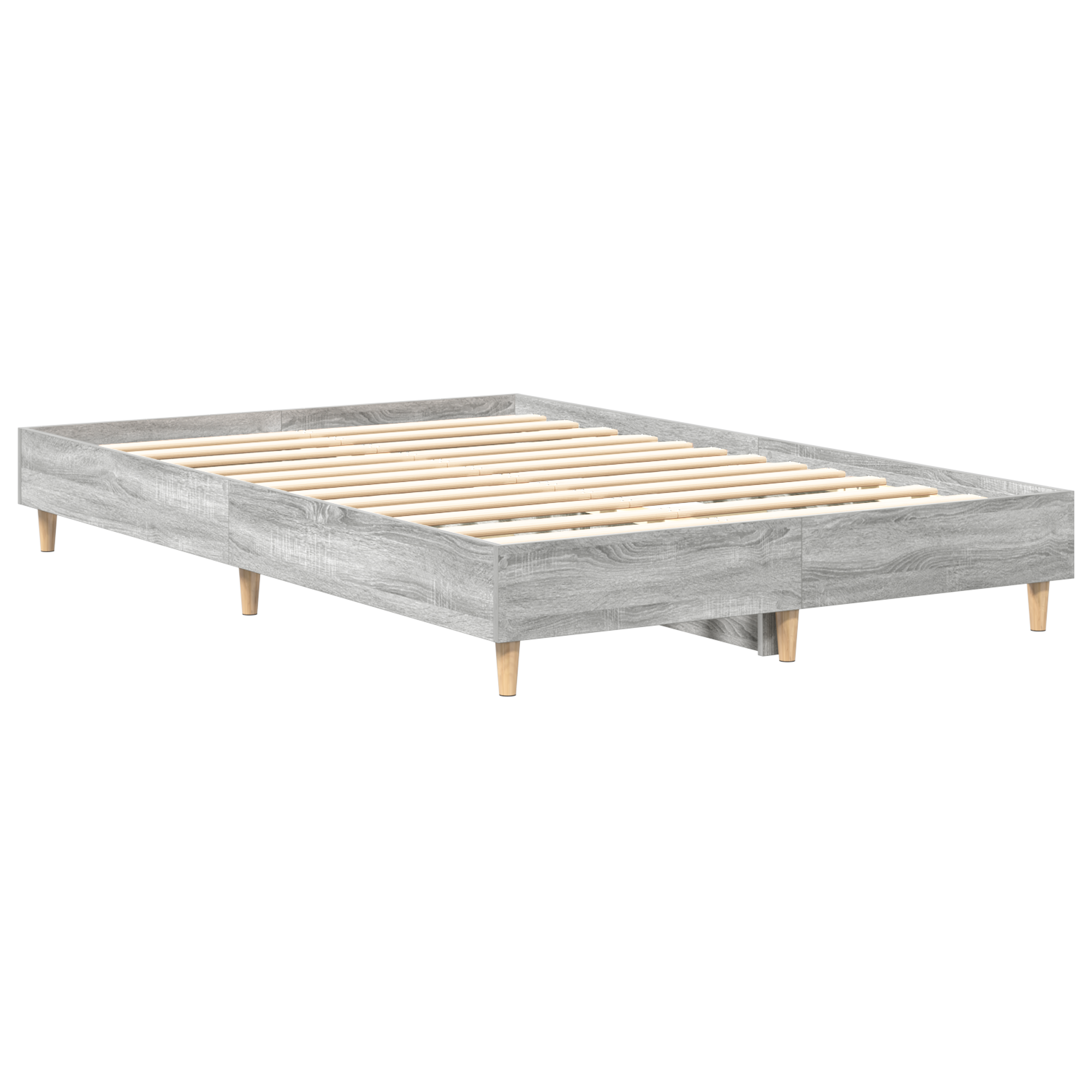 Bed Frame 120x190 cm Grey Sonoma Engineered Wood - Image 3