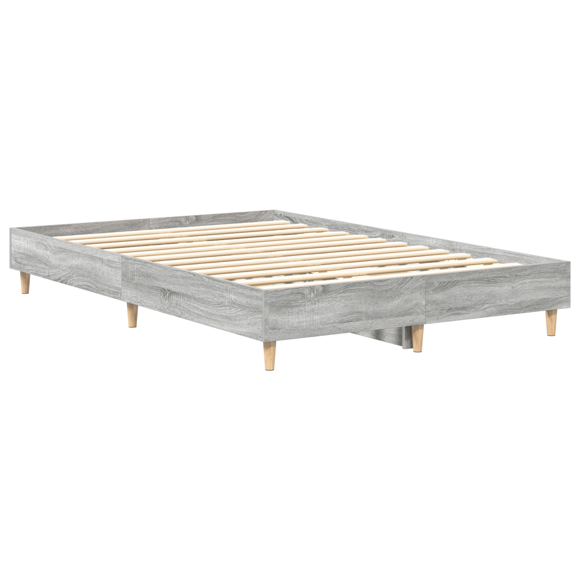 Bed Frame 120x190 cm Grey Sonoma Engineered Wood - Image 5